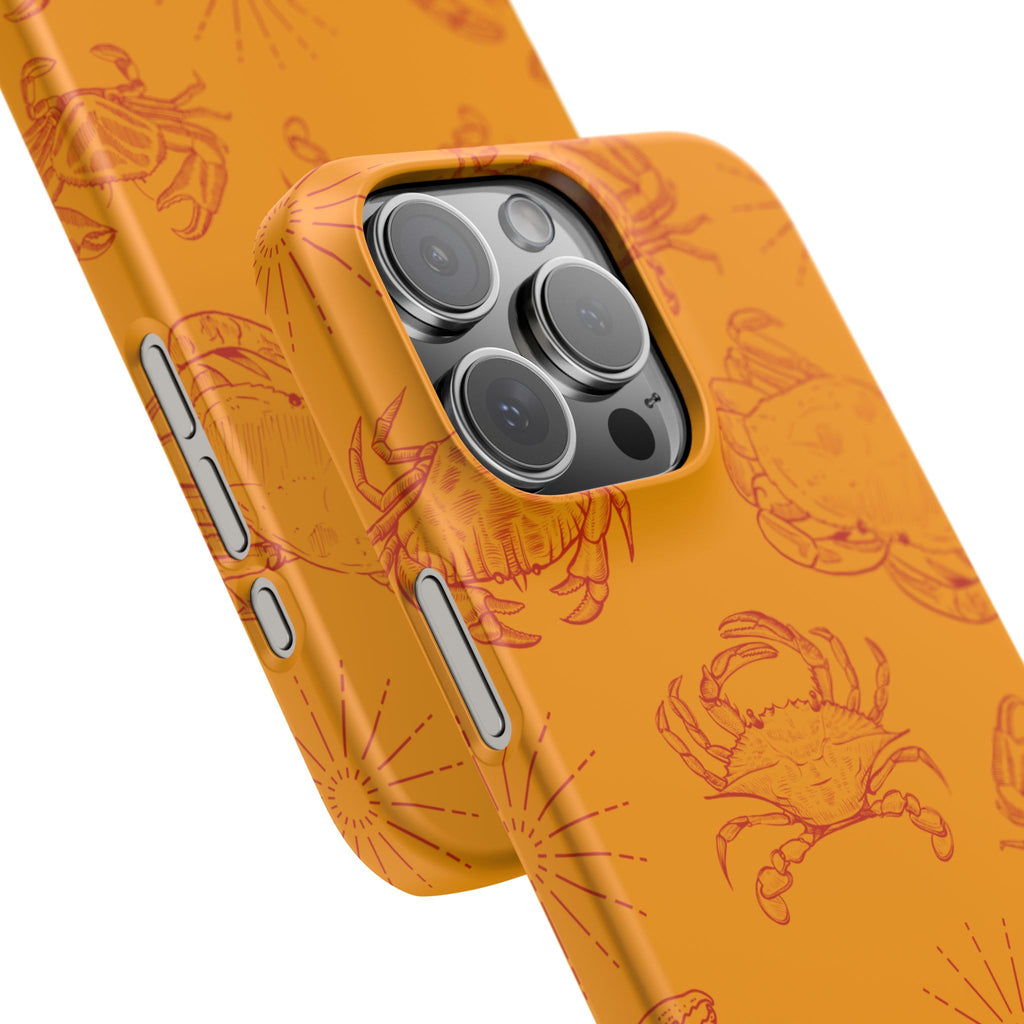 Crab Pattern Snap Case – Orange Coastal Phone Cover