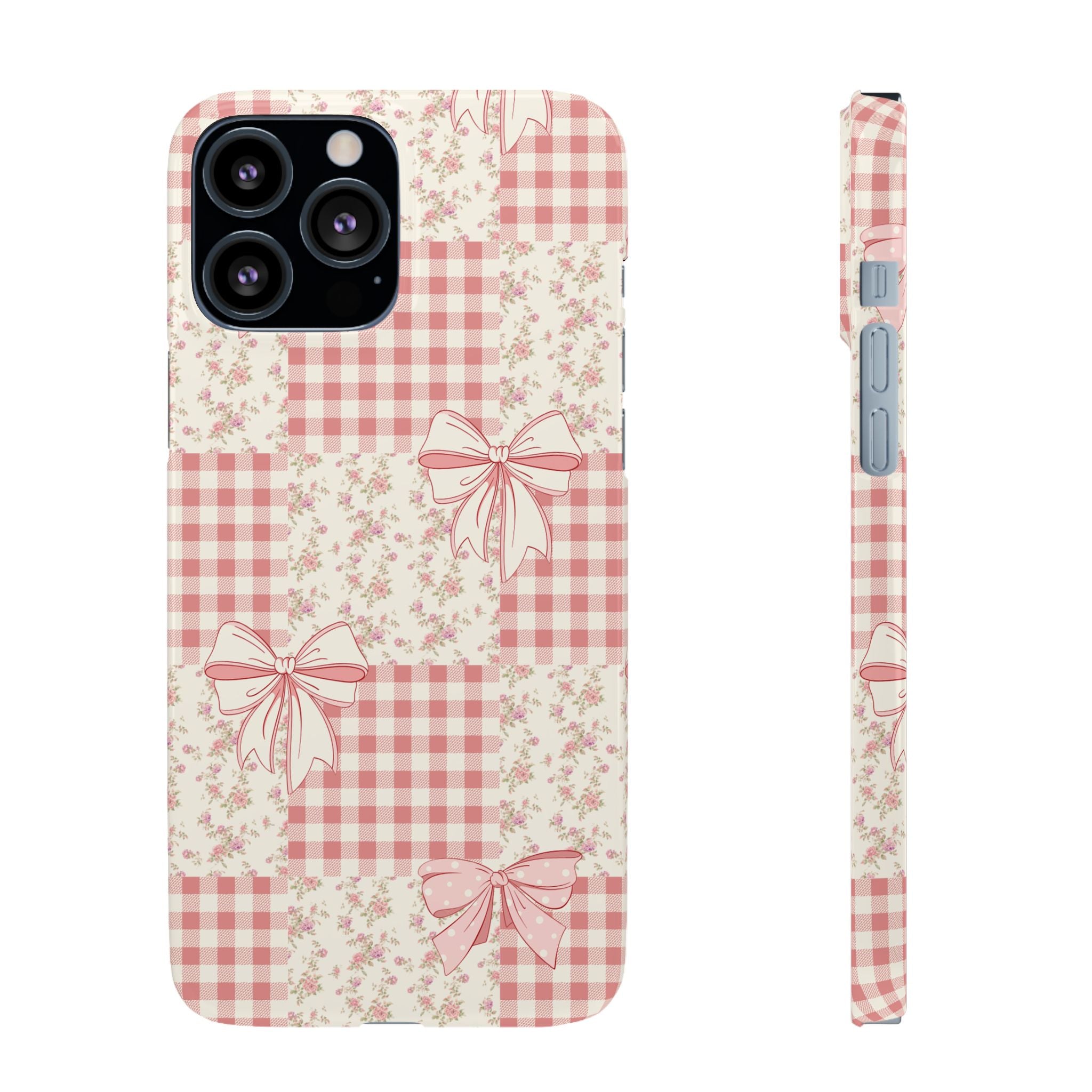 Pink Bow Patchwork Case
