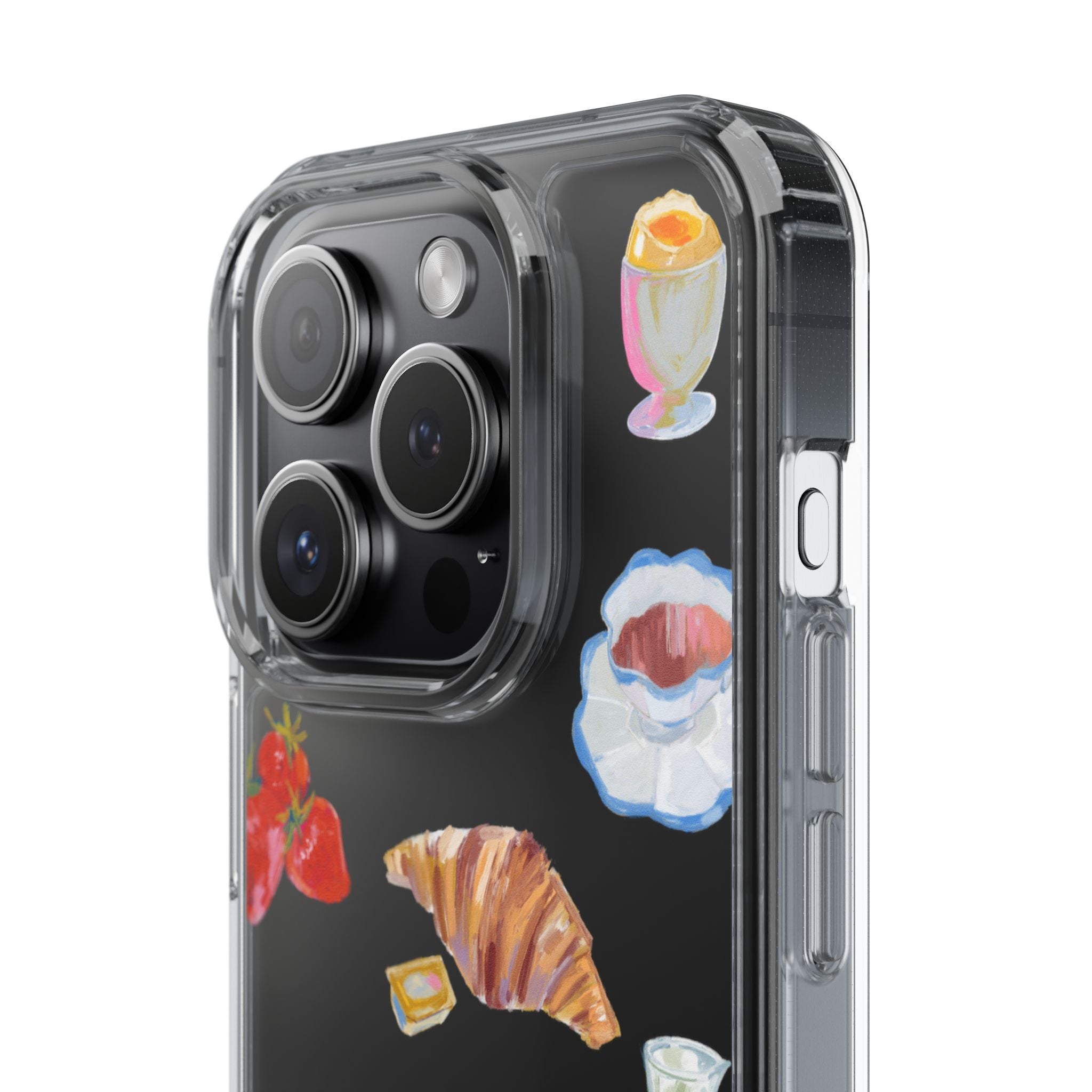 Clear Phone Case — Breakfast Pastries & Brunch Icons Clear Case