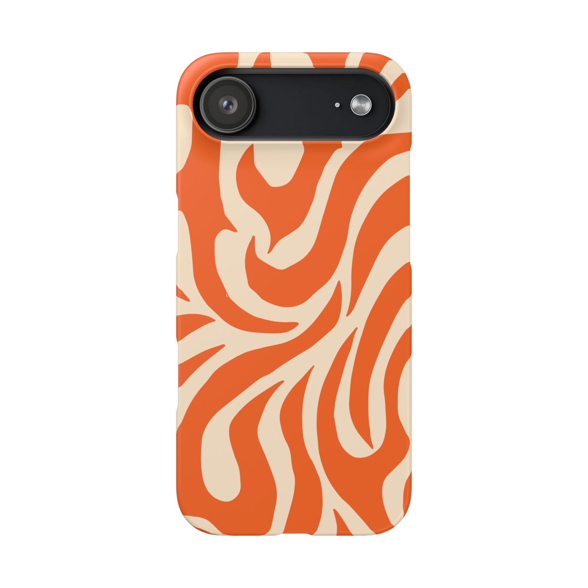 Orange Swirl Phone Case — Retro Abstract iPhone Snap Case
