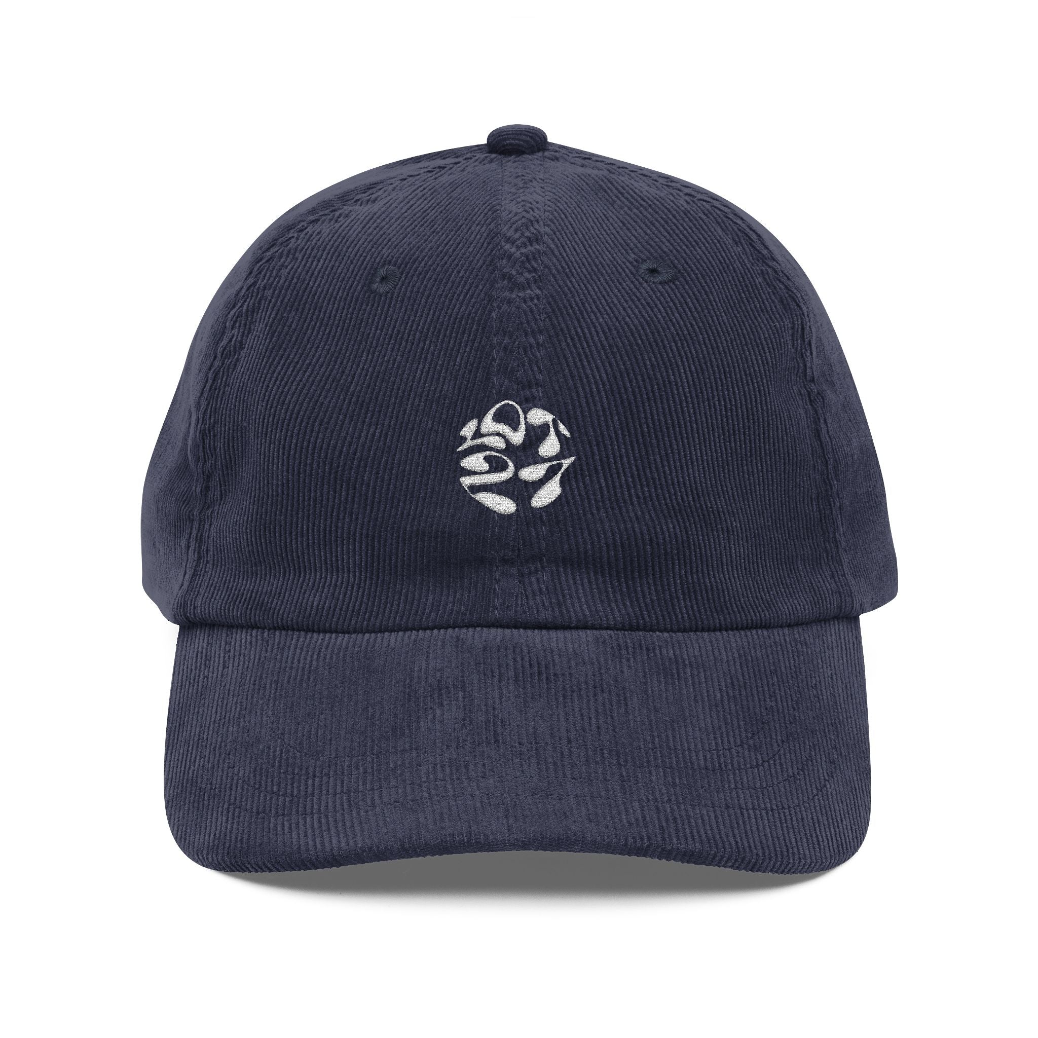 Vintage Corduroy Embroidered Rose Cap — Washed Rust Dad Hat