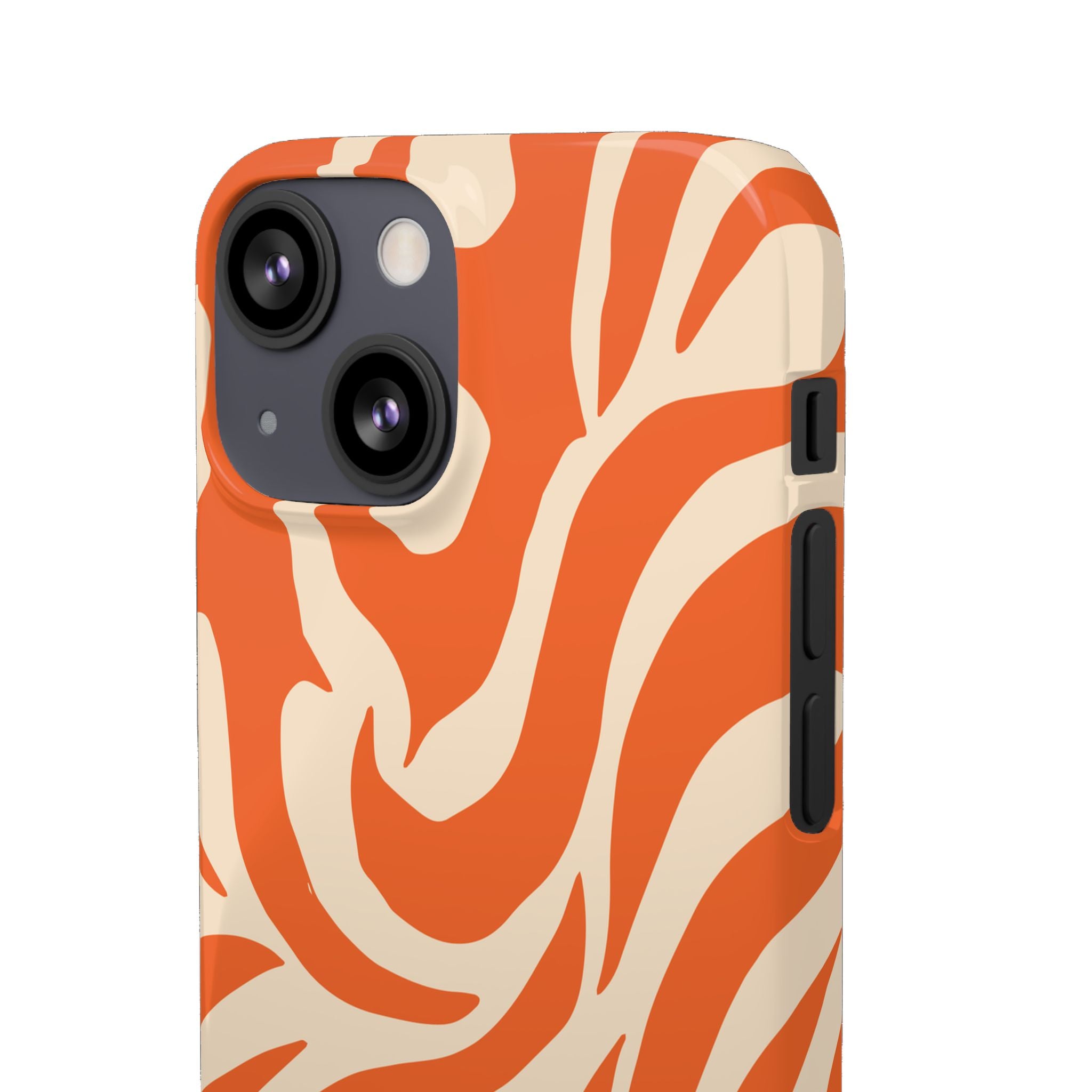 Orange Swirl Phone Case — Retro Abstract iPhone Snap Case