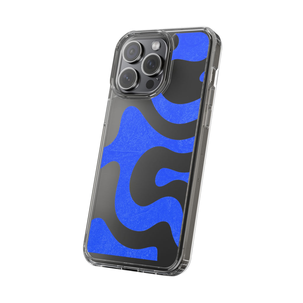 Copy of Abstract Blue Wave Clear Phone Case