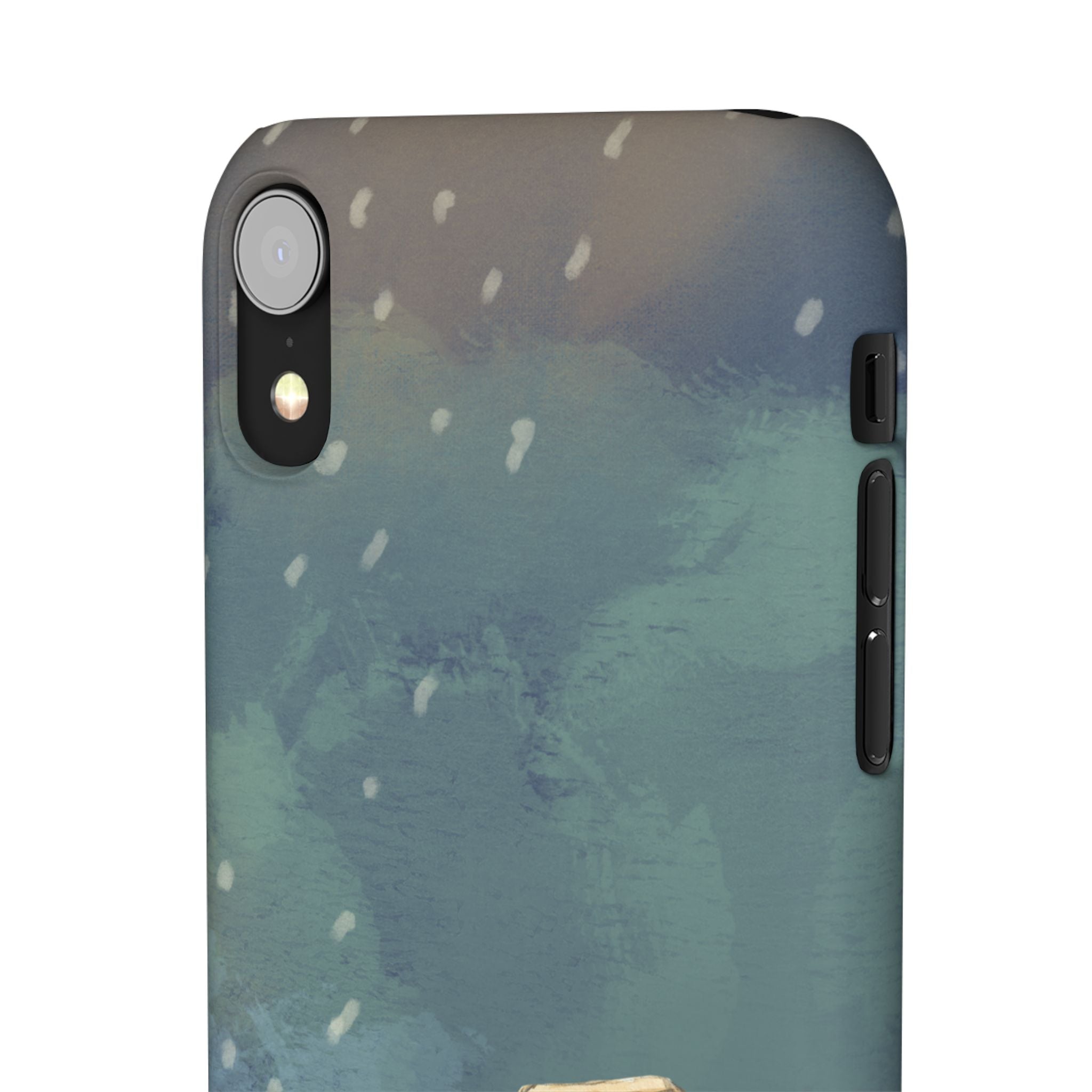 Artistic Rainfall Phone Case – Woman with Umbrella Design