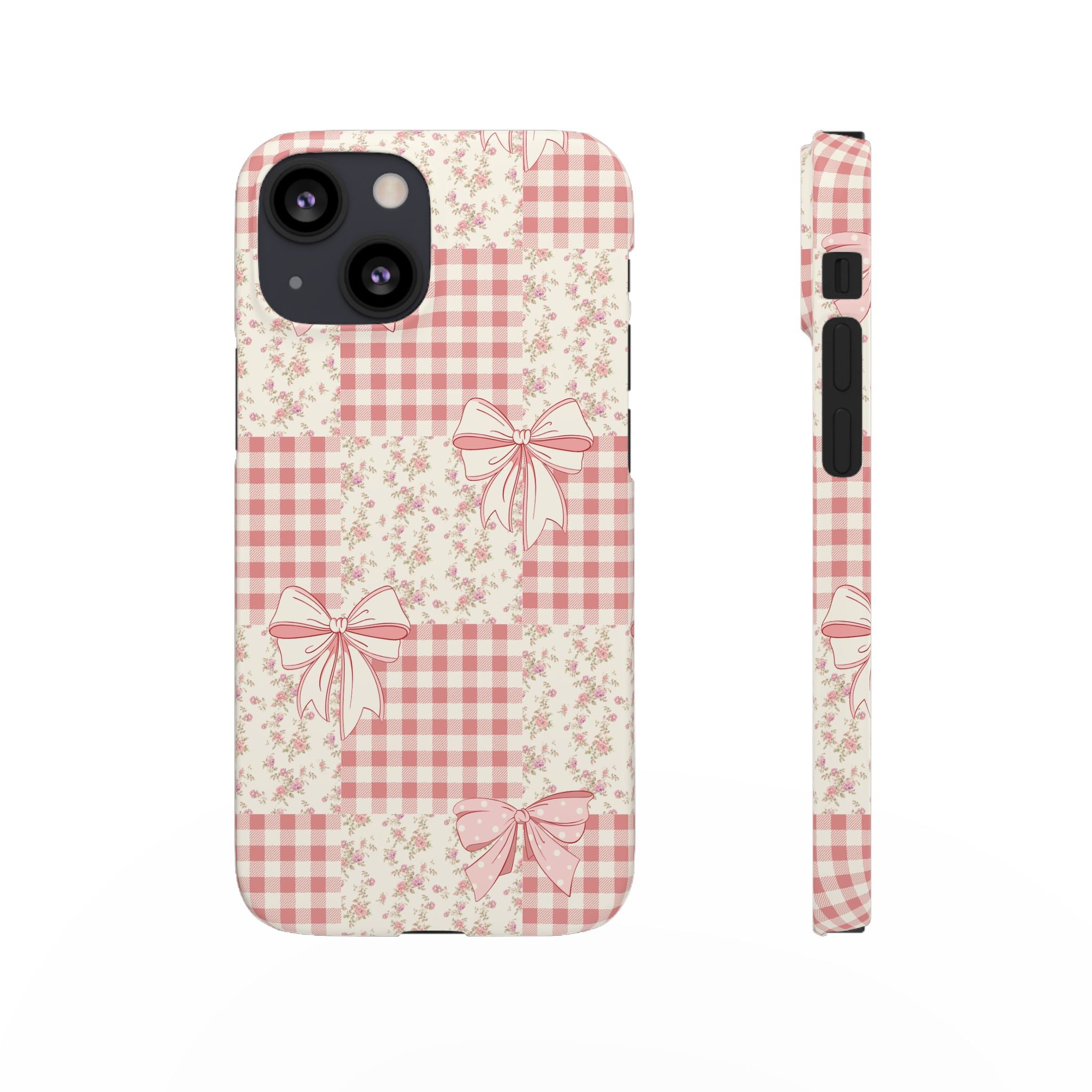 Pink Bow Patchwork Case