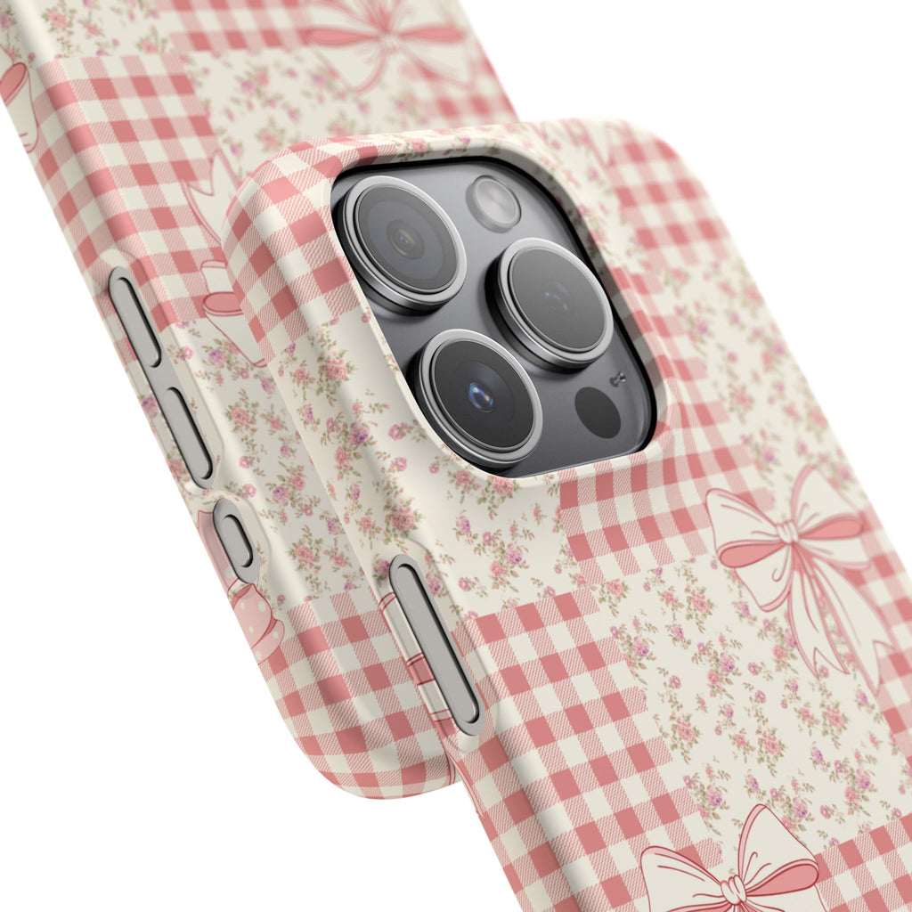 Pink Bow Patchwork Case