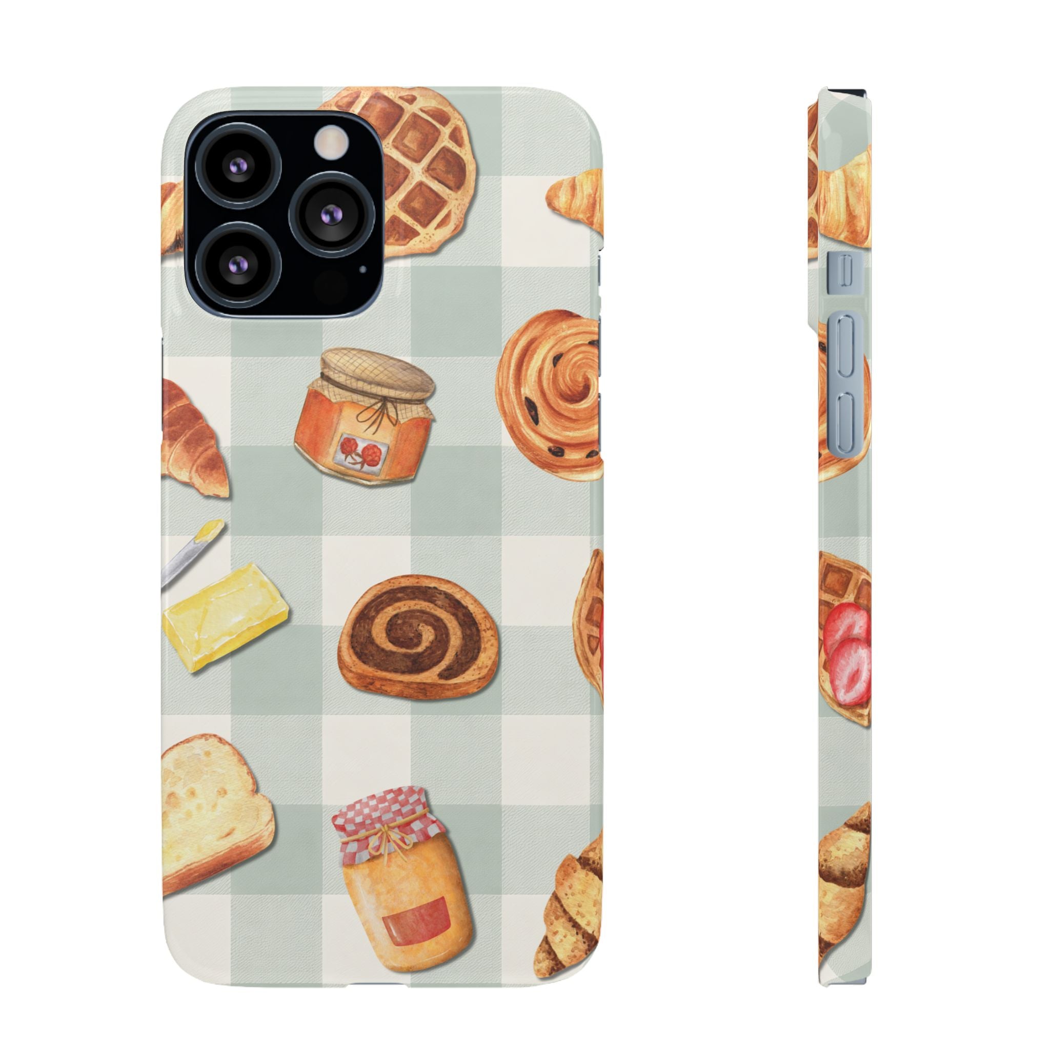 Bakery Breakfast Phone Case — Cute Pastry Pattern Snap Case