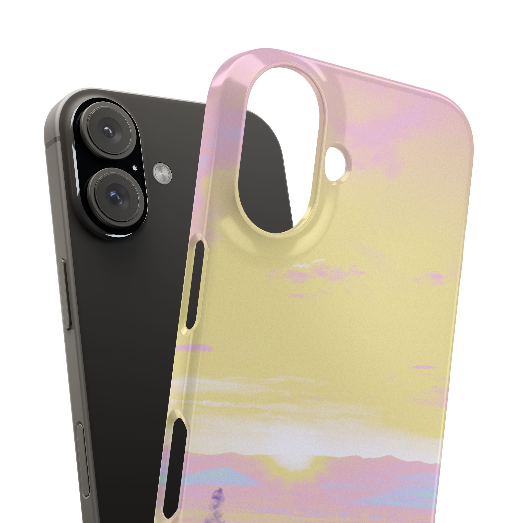 Pastel Lavender Field Phone Case — Sunset Sky Snap Case
