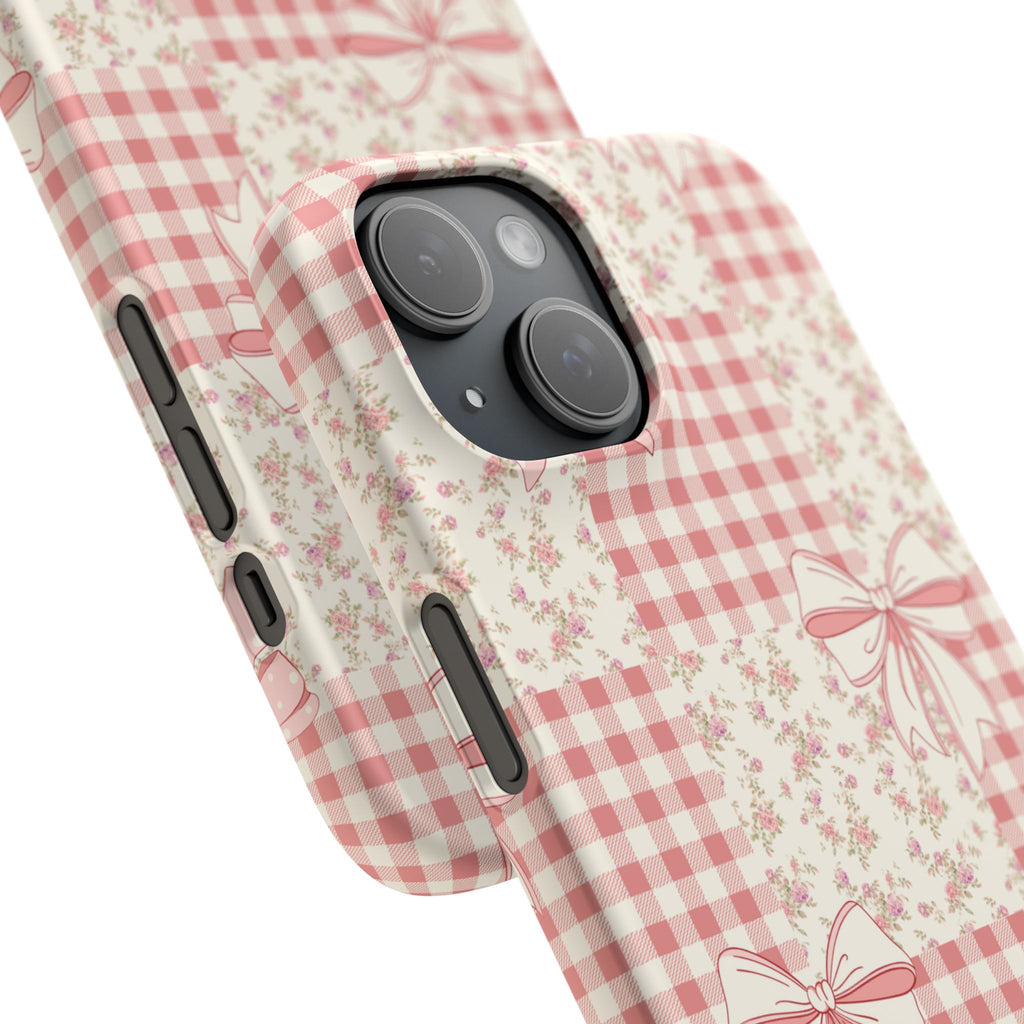 Pink Bow Patchwork Case