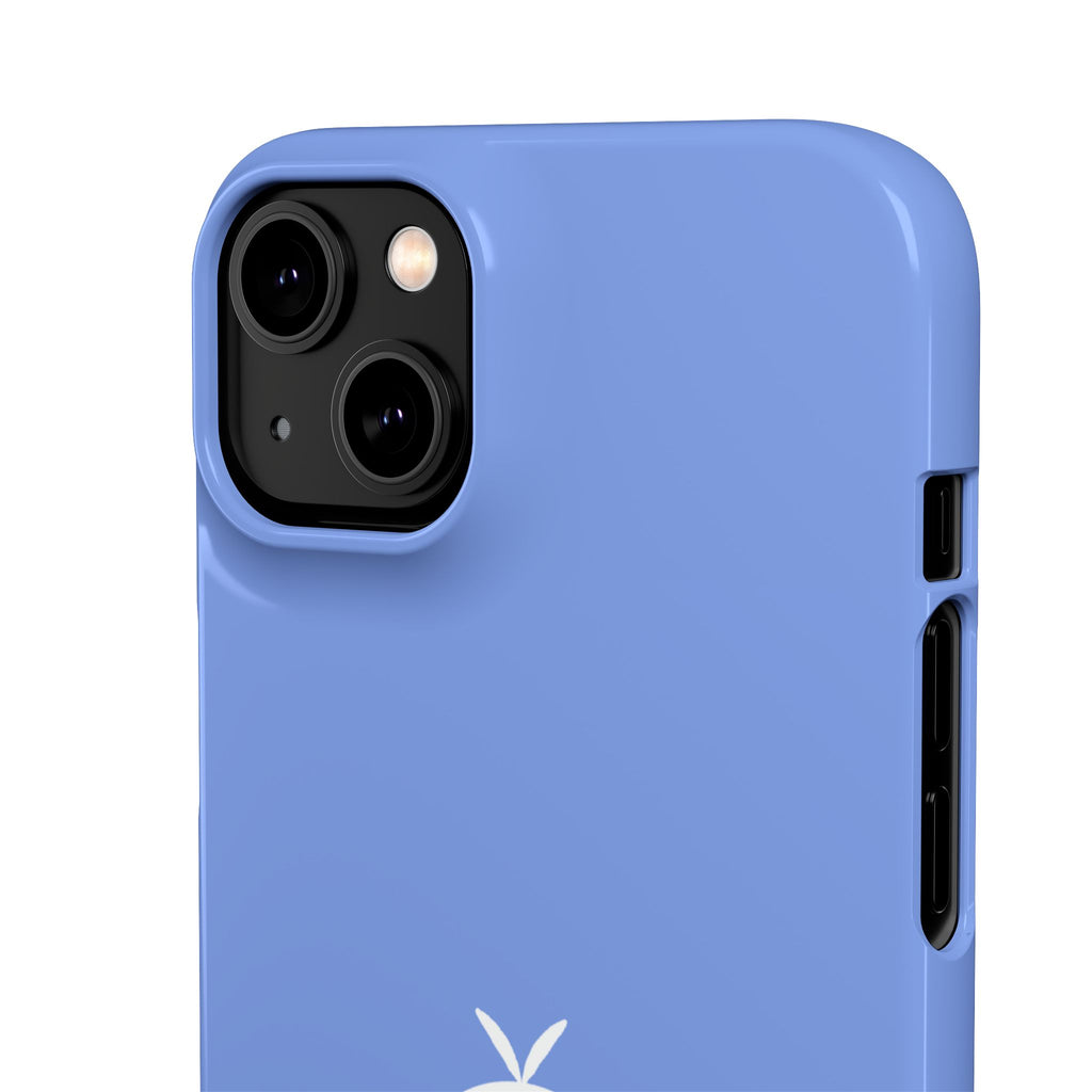 Cute Goose Phone Case – Blue Snap Phone Cover with Whimsical Bird Design