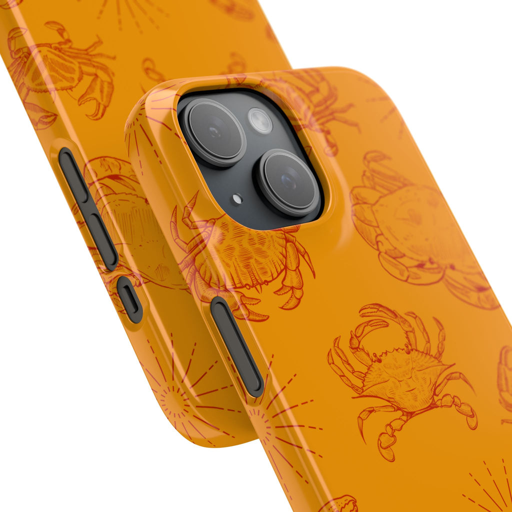 Crab Pattern Snap Case – Orange Coastal Phone Cover