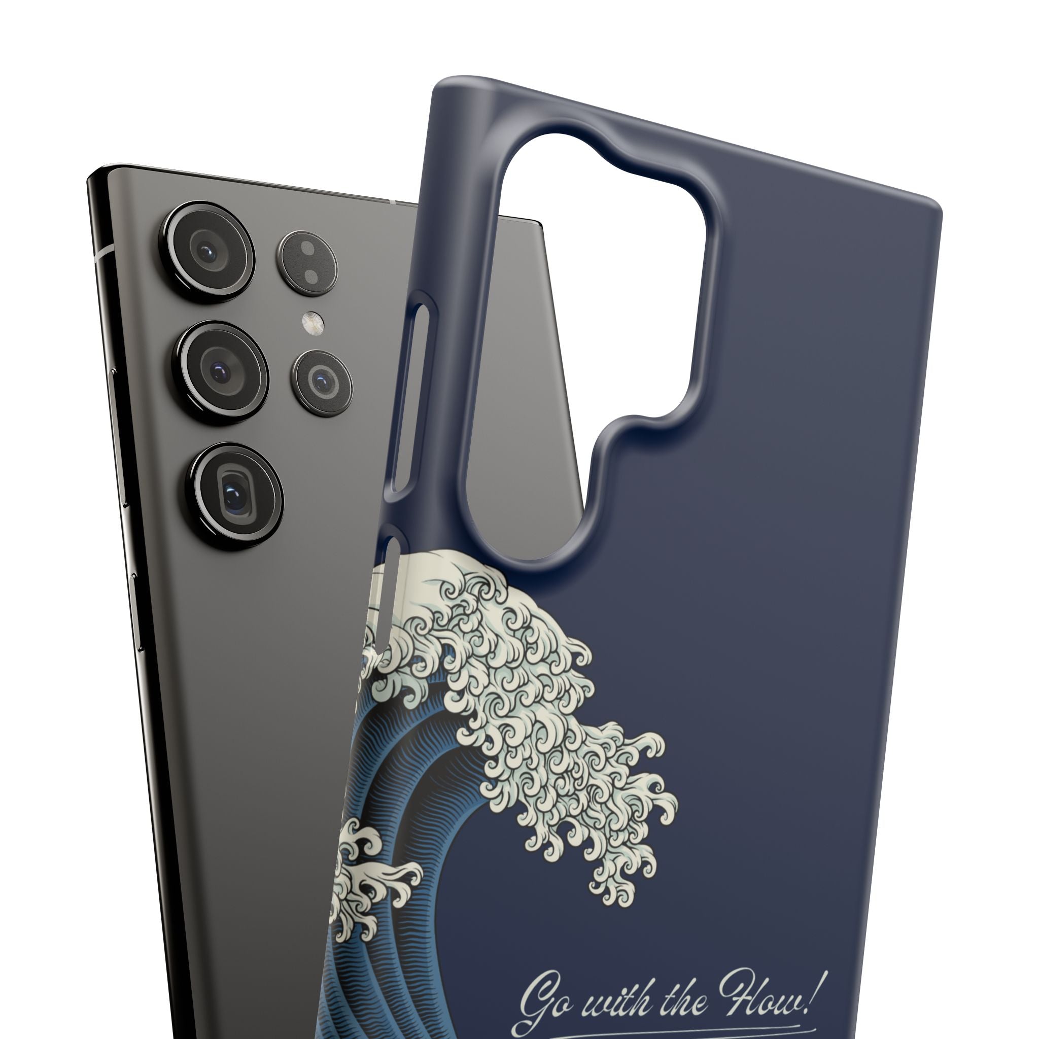 Phone Case — 'Go with the Flow' Wave Design