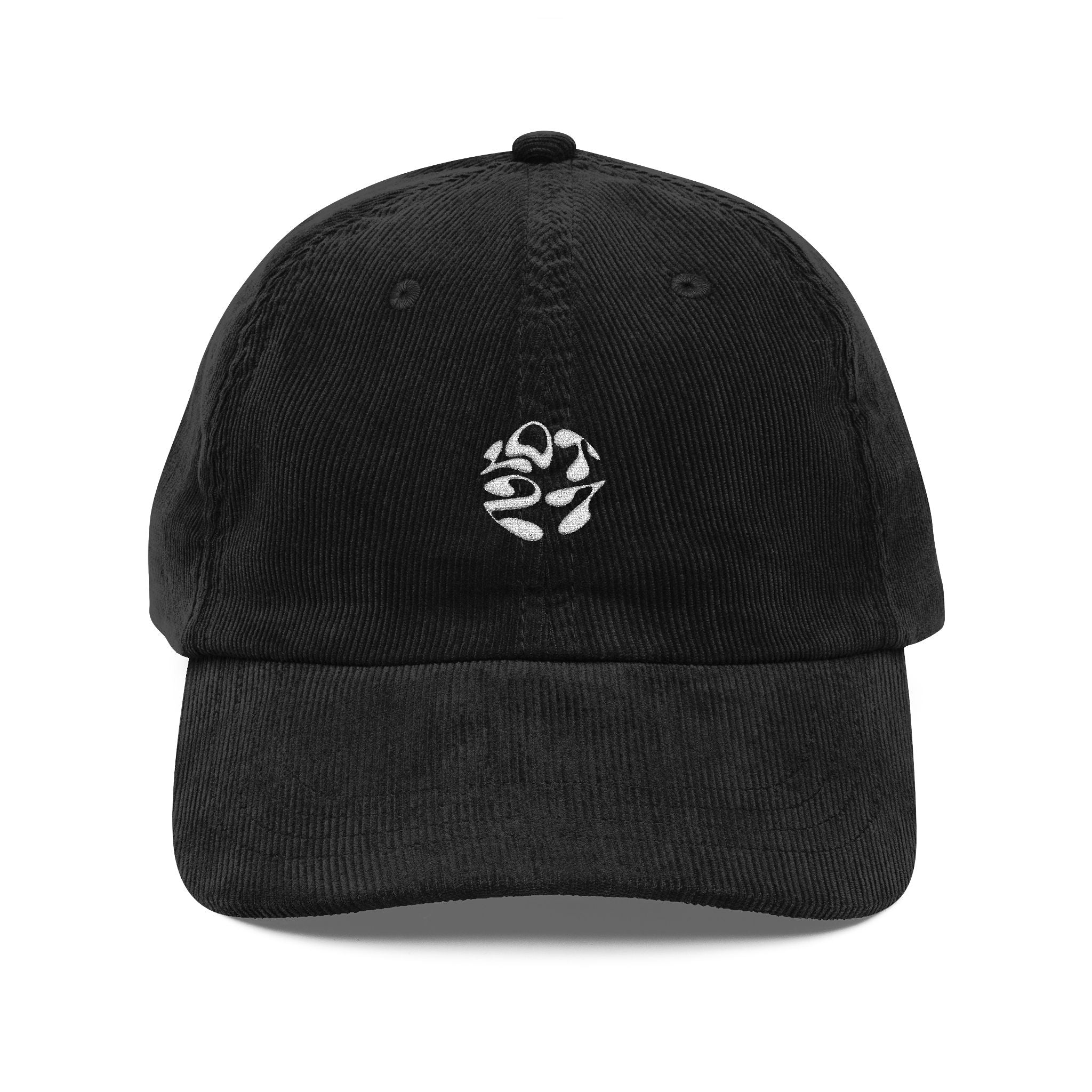 Vintage Corduroy Embroidered Rose Cap — Washed Rust Dad Hat
