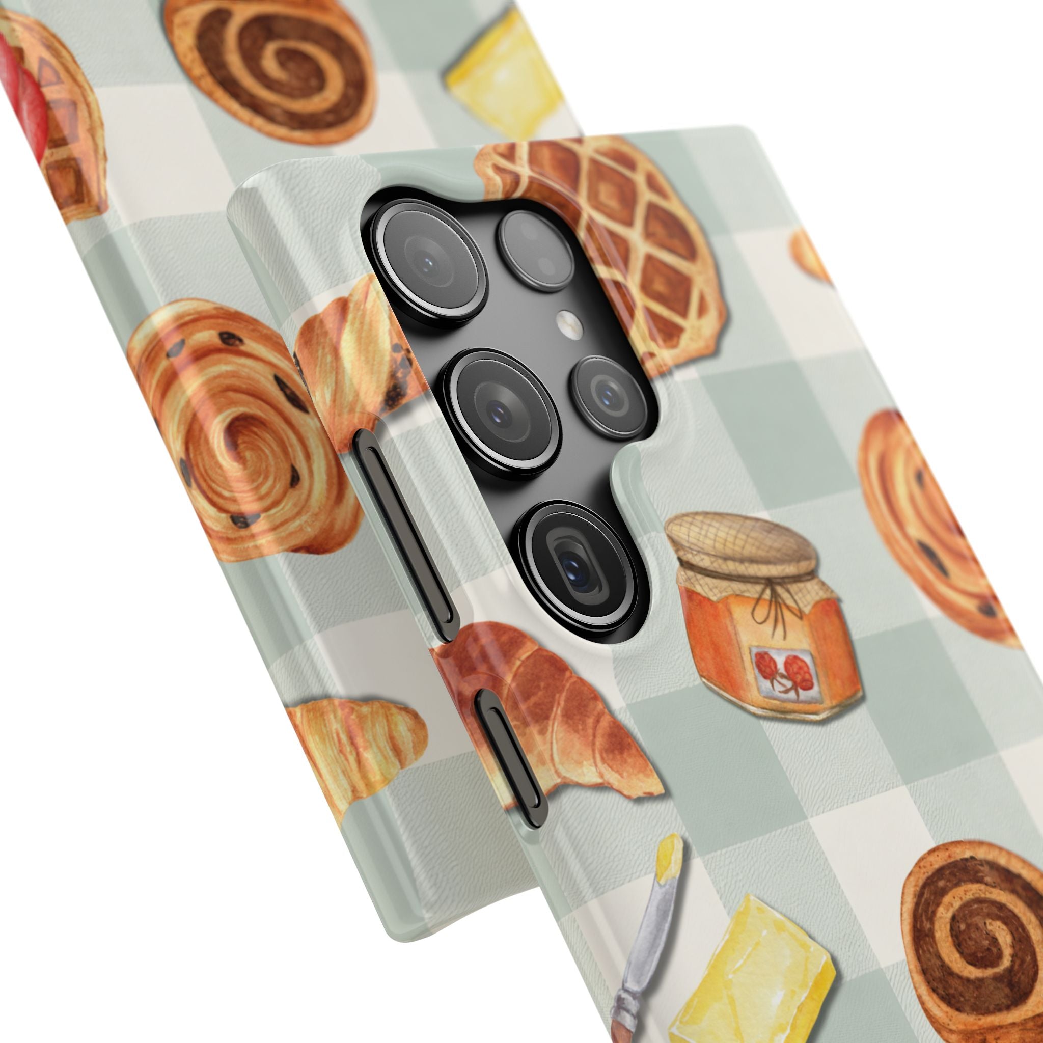 Bakery Breakfast Phone Case — Cute Pastry Pattern Snap Case