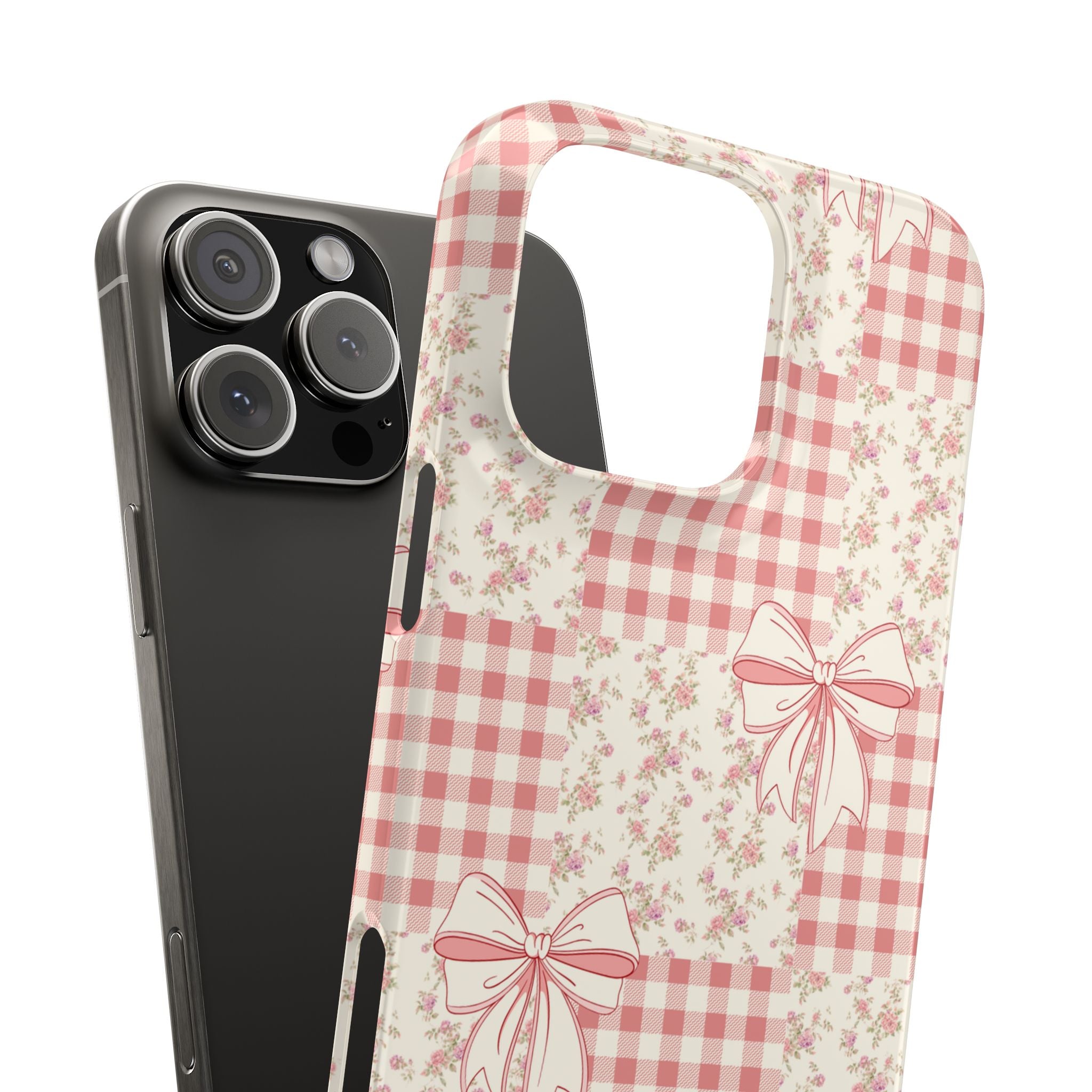 Pink Bow Patchwork Case