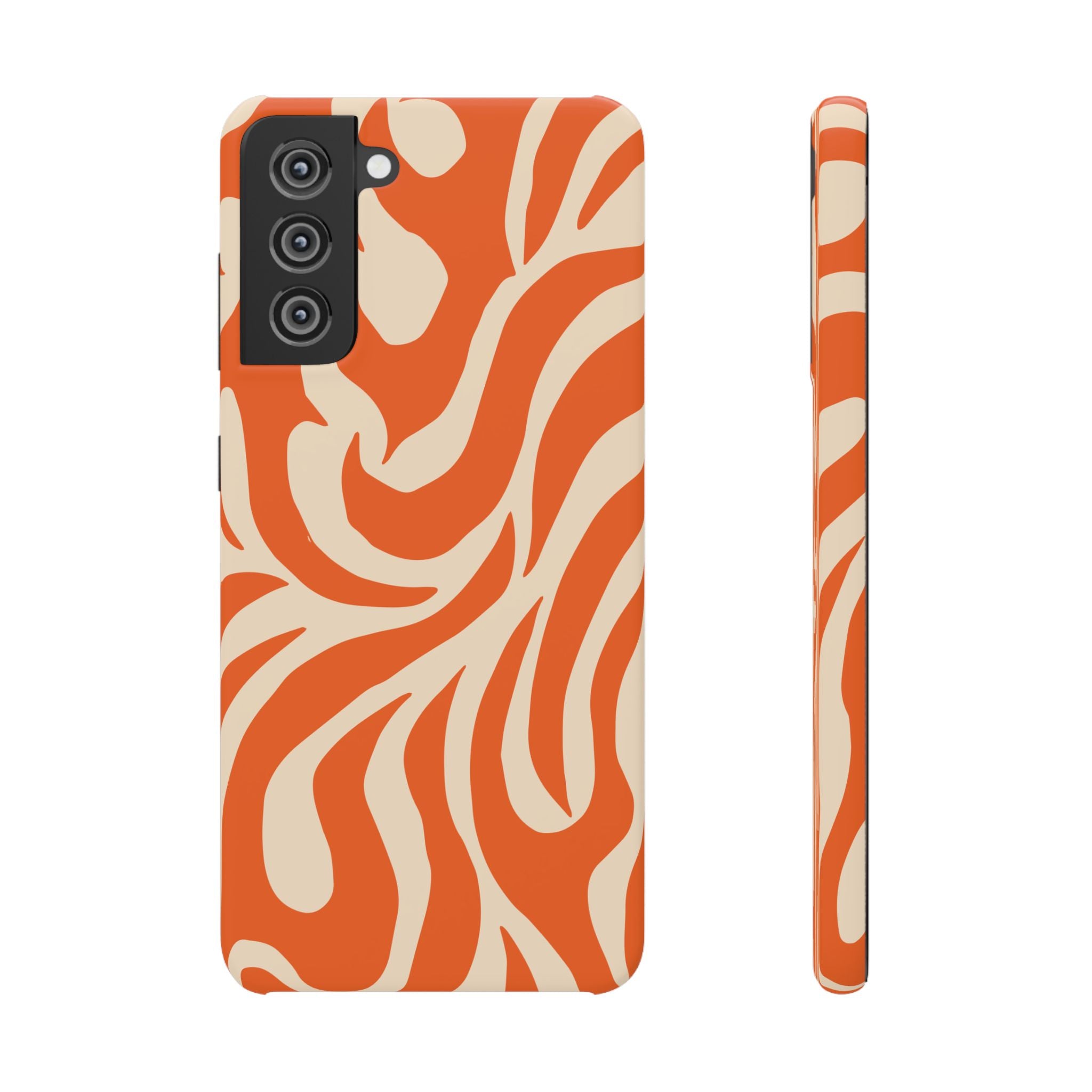 Orange Swirl Phone Case — Retro Abstract iPhone Snap Case