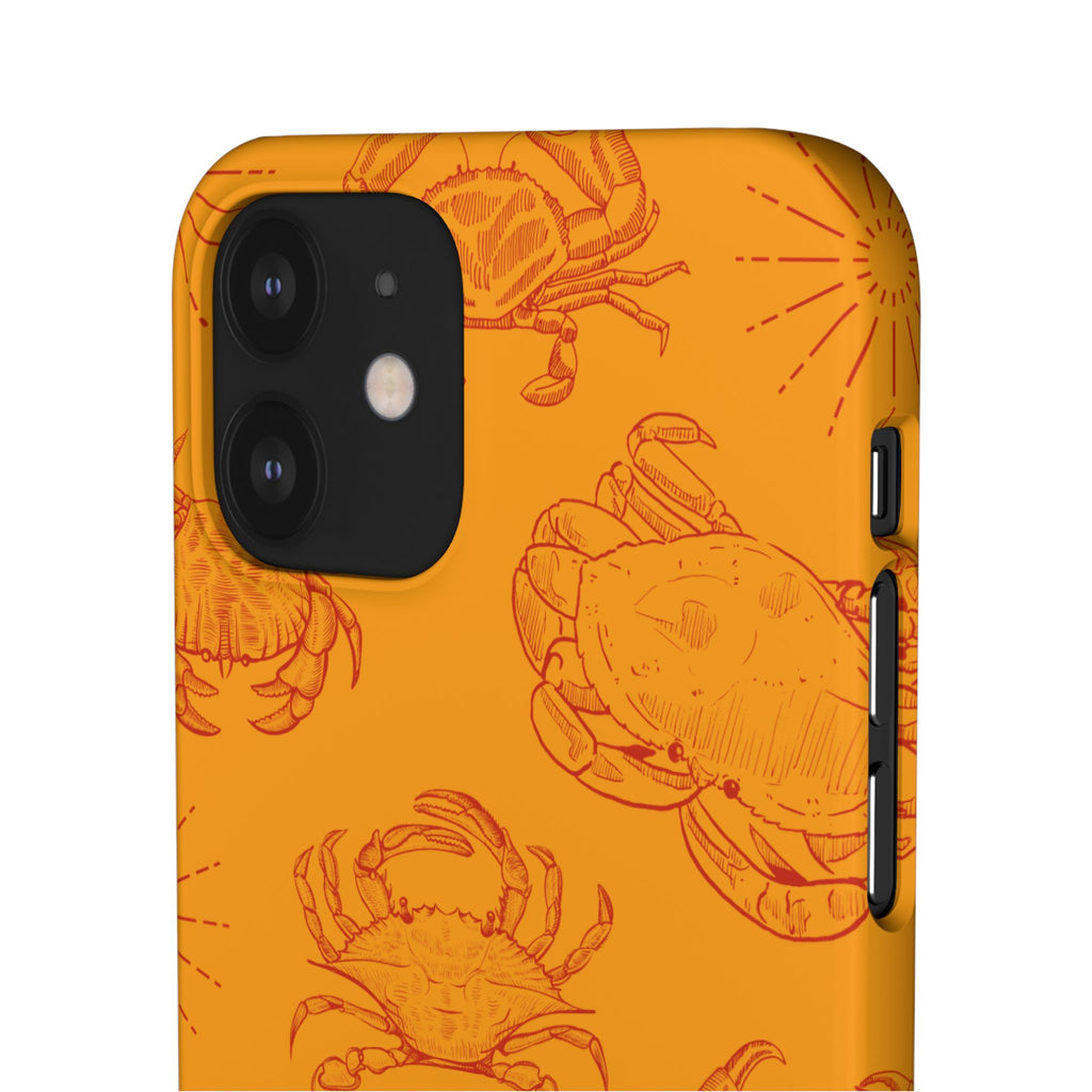 Crab Pattern Snap Case – Orange Coastal Phone Cover