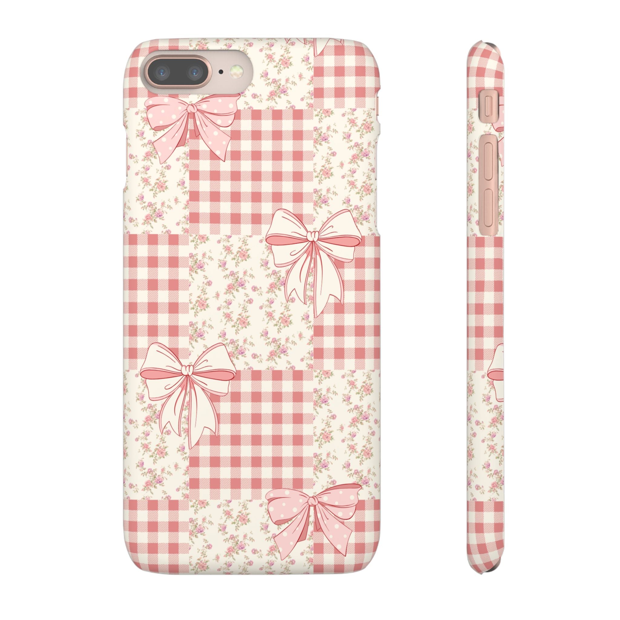 Pink Bow Patchwork Case