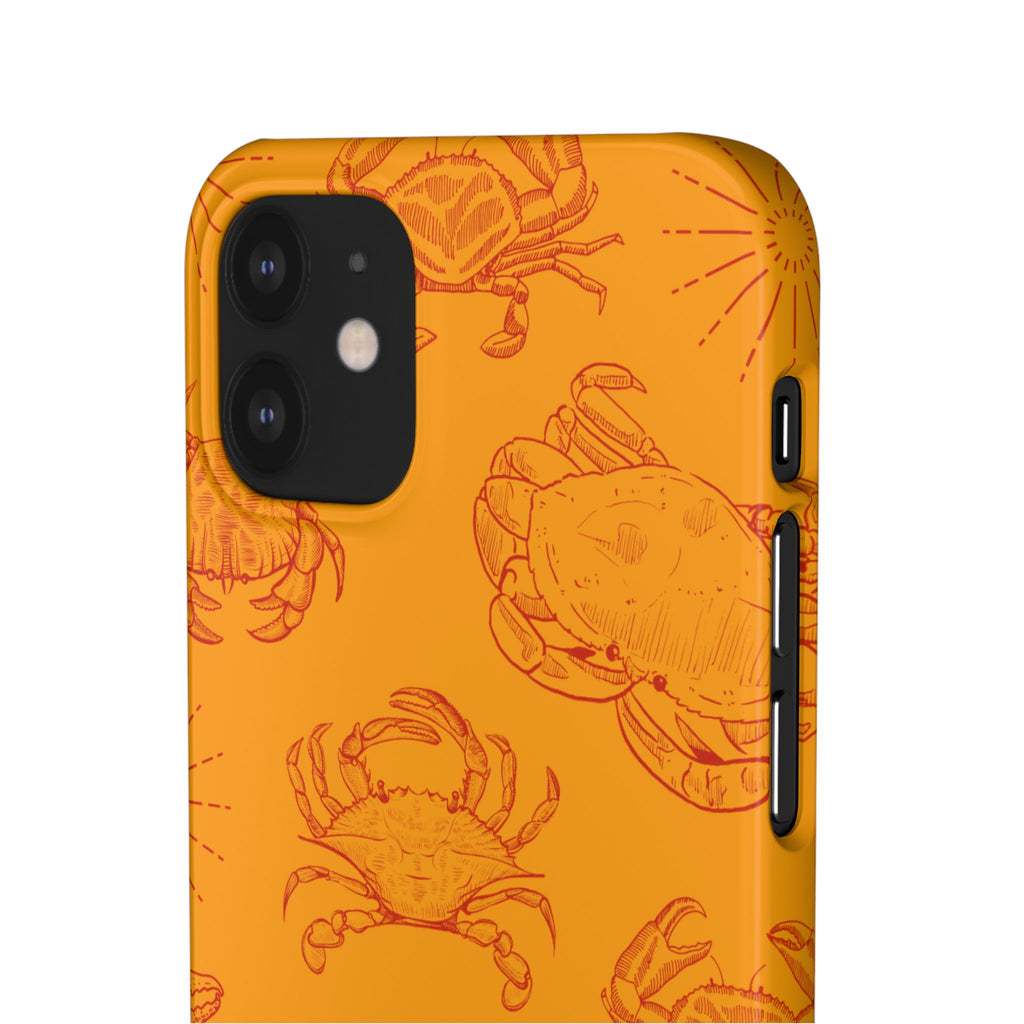 Crab Pattern Snap Case – Orange Coastal Phone Cover