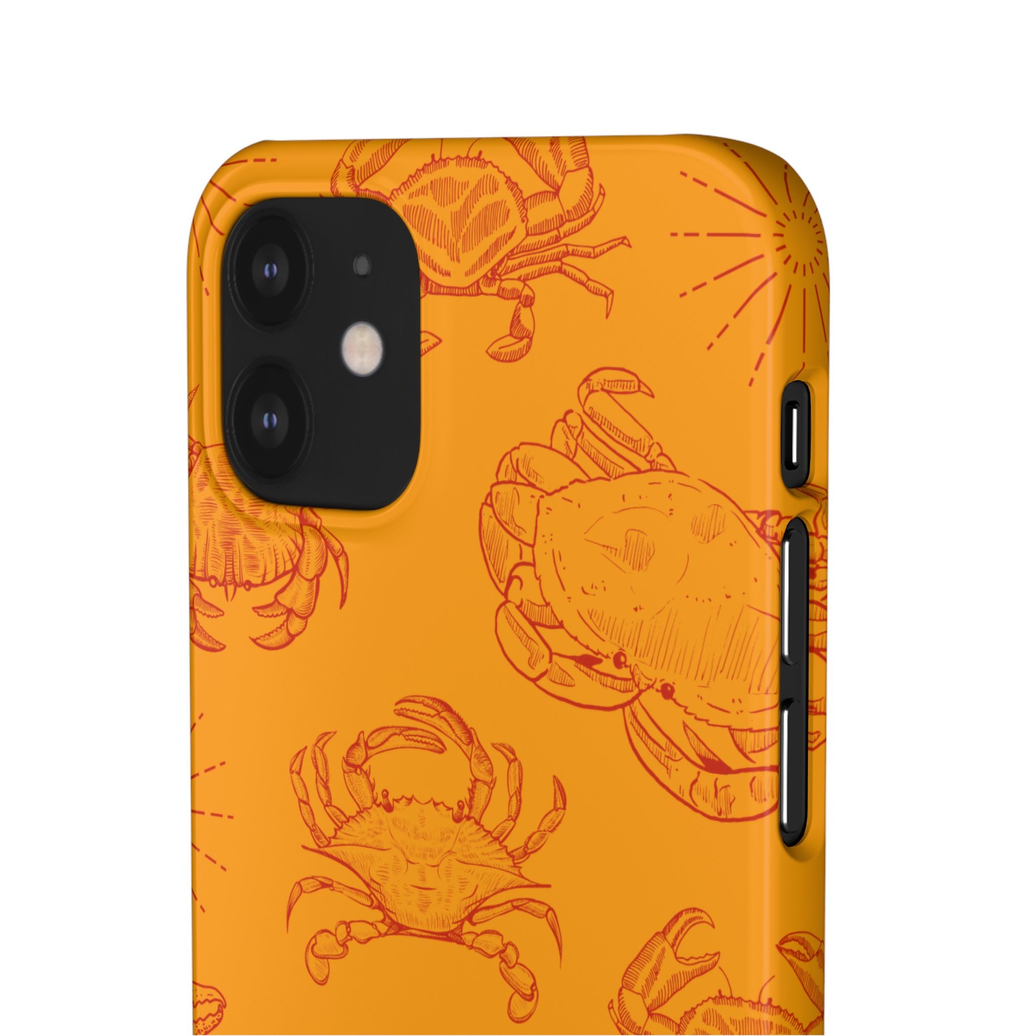 Crab Pattern Snap Case – Orange Coastal Phone Cover