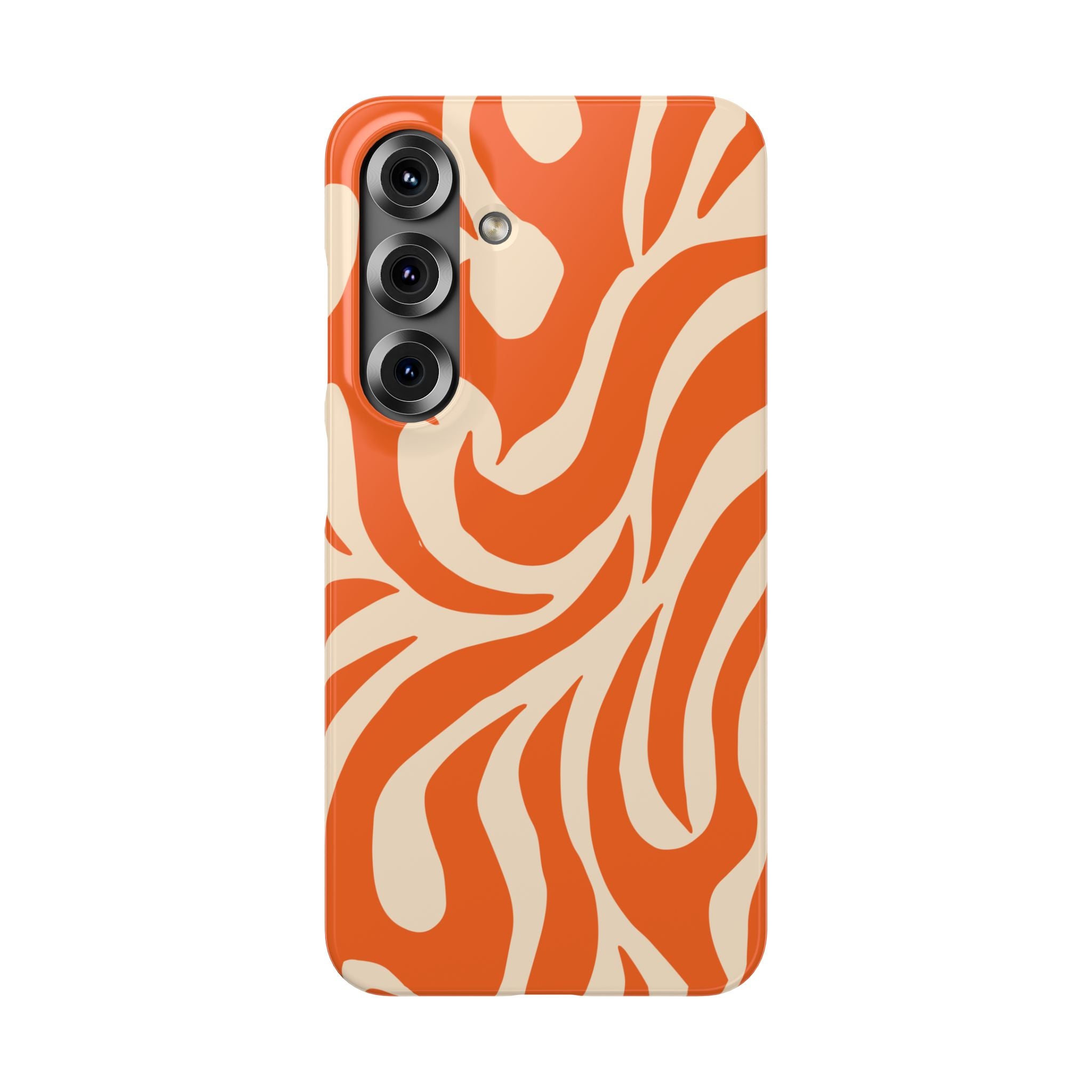 Orange Swirl Phone Case — Retro Abstract iPhone Snap Case