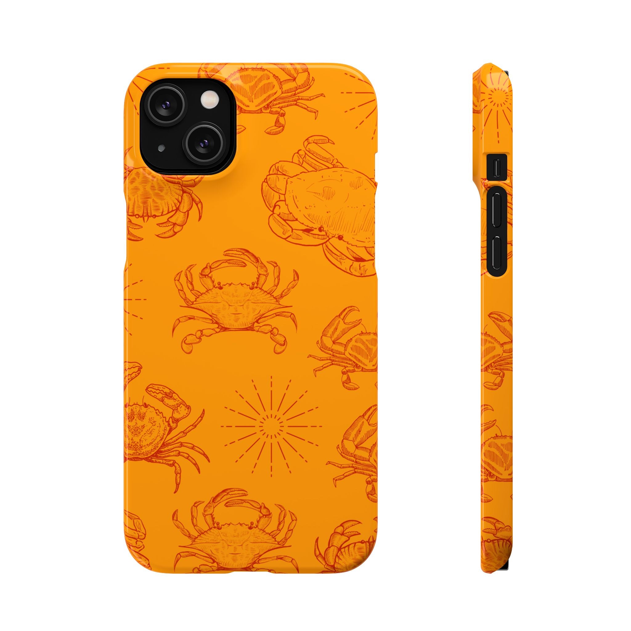 Crab Pattern Snap Case – Orange Coastal Phone Cover