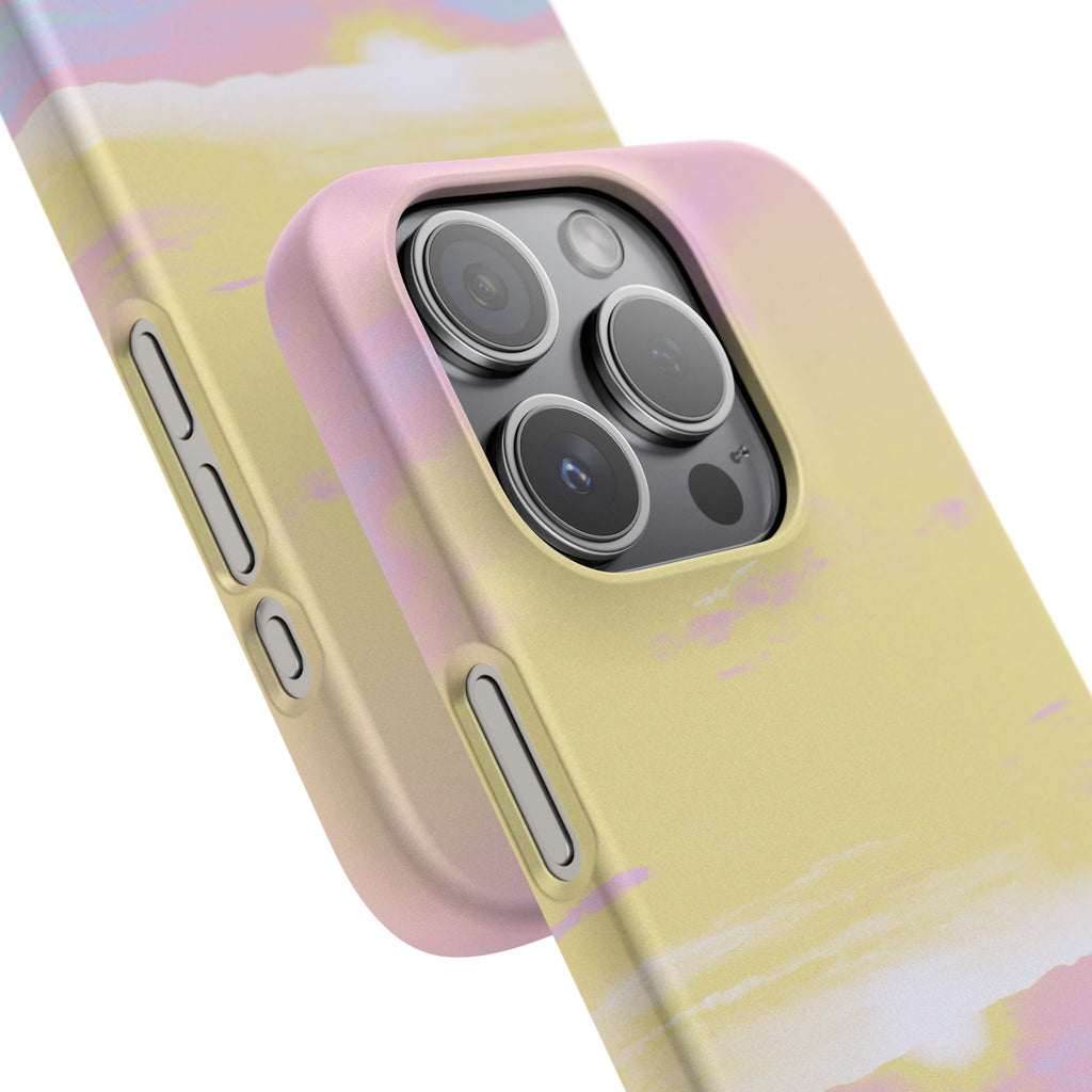 Pastel Lavender Field Phone Case — Sunset Sky Snap Case