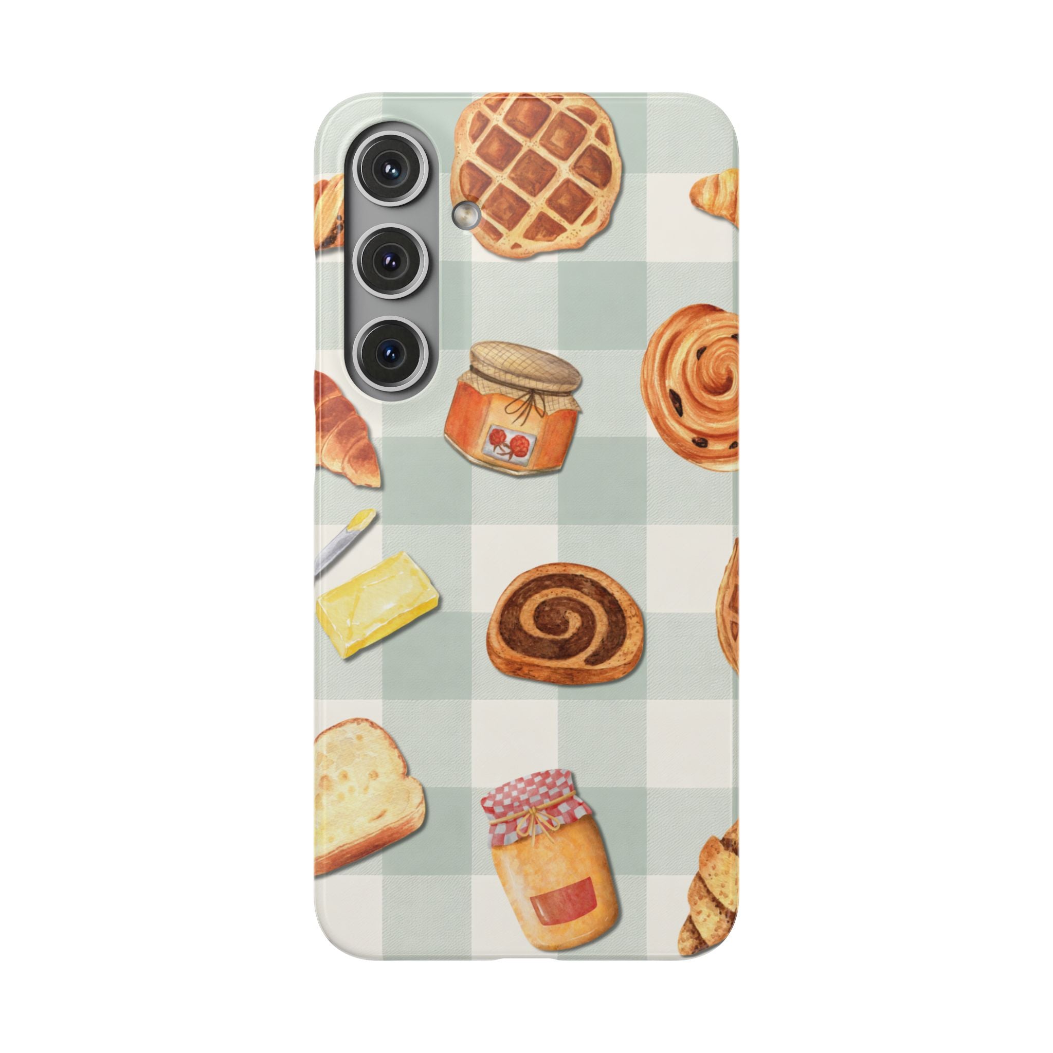 Bakery Breakfast Phone Case — Cute Pastry Pattern Snap Case