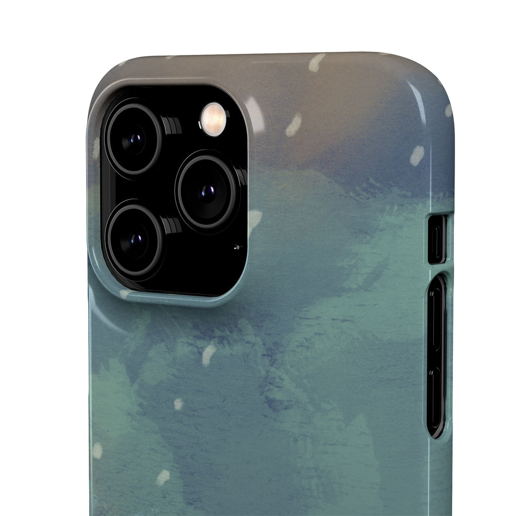 Artistic Rainfall Phone Case – Woman with Umbrella Design
