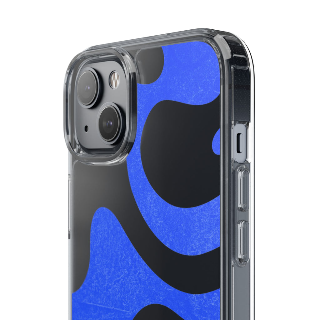 Copy of Abstract Blue Wave Clear Phone Case