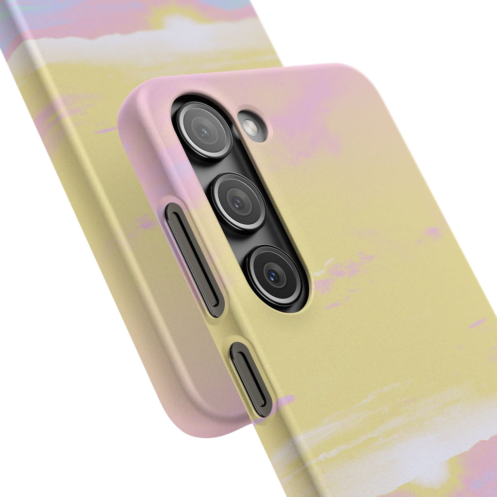 Pastel Lavender Field Phone Case — Sunset Sky Snap Case
