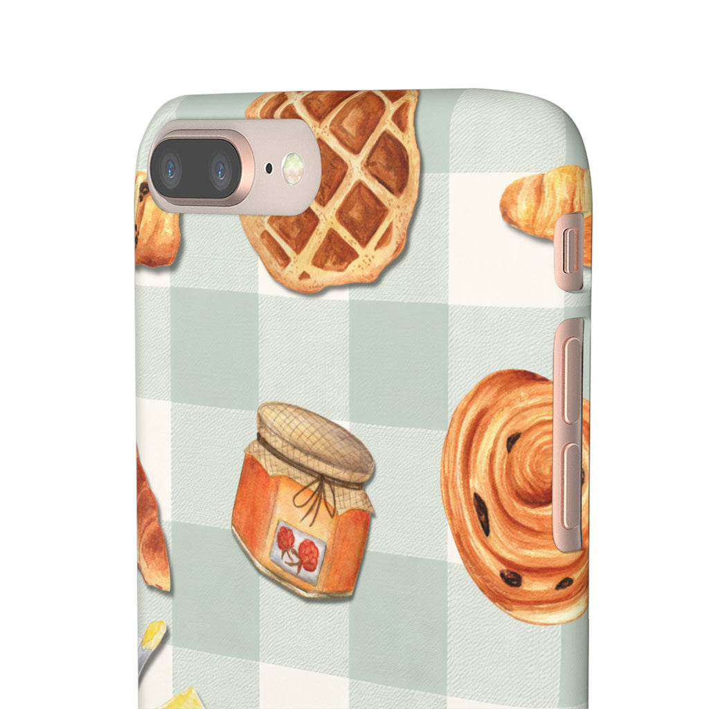 Bakery Breakfast Phone Case — Cute Pastry Pattern Snap Case