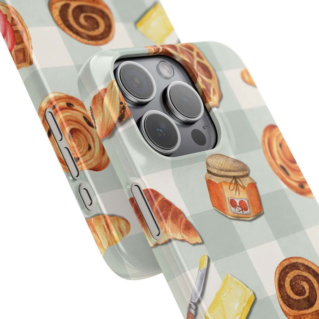 Bakery Breakfast Phone Case — Cute Pastry Pattern Snap Case