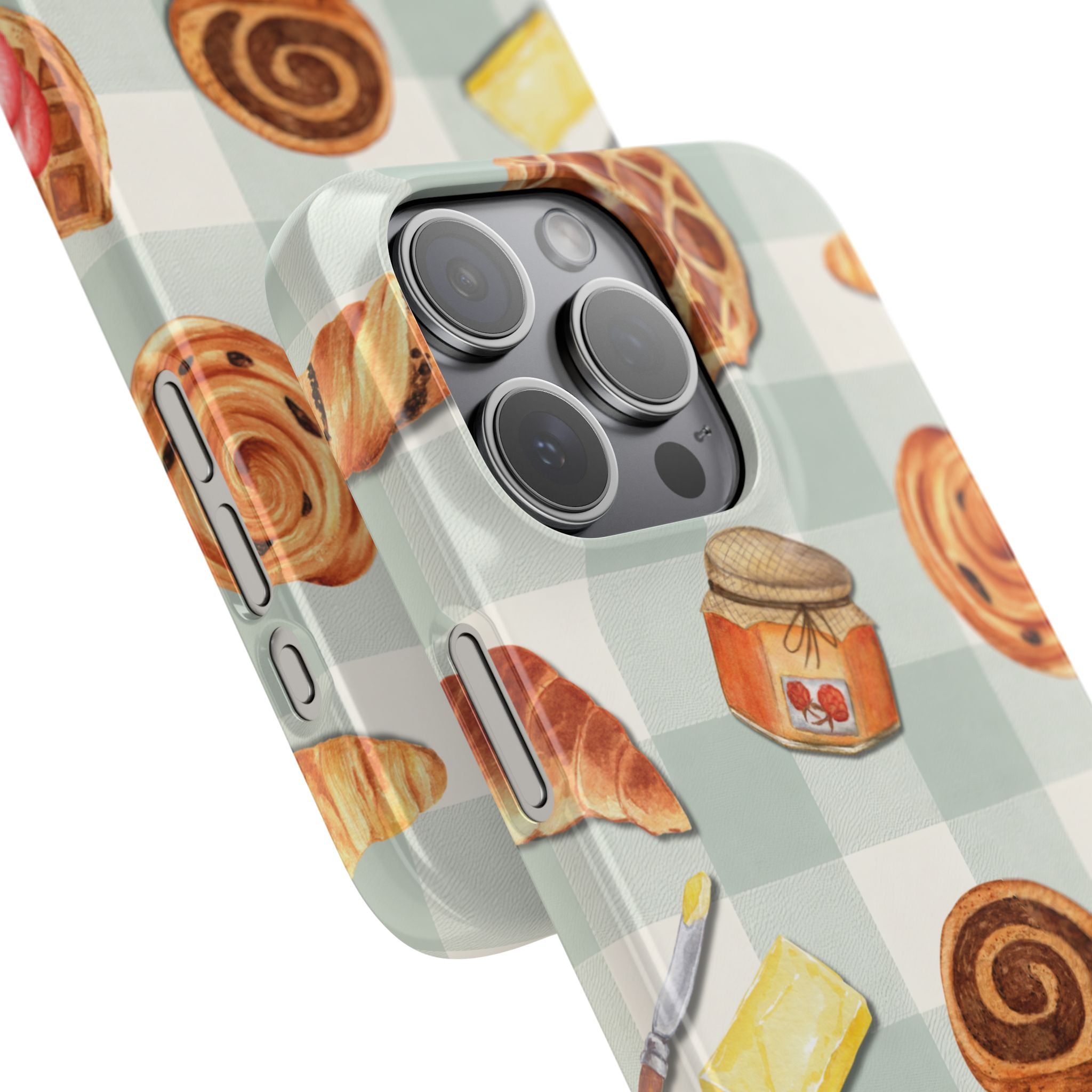 Bakery Breakfast Phone Case — Cute Pastry Pattern Snap Case