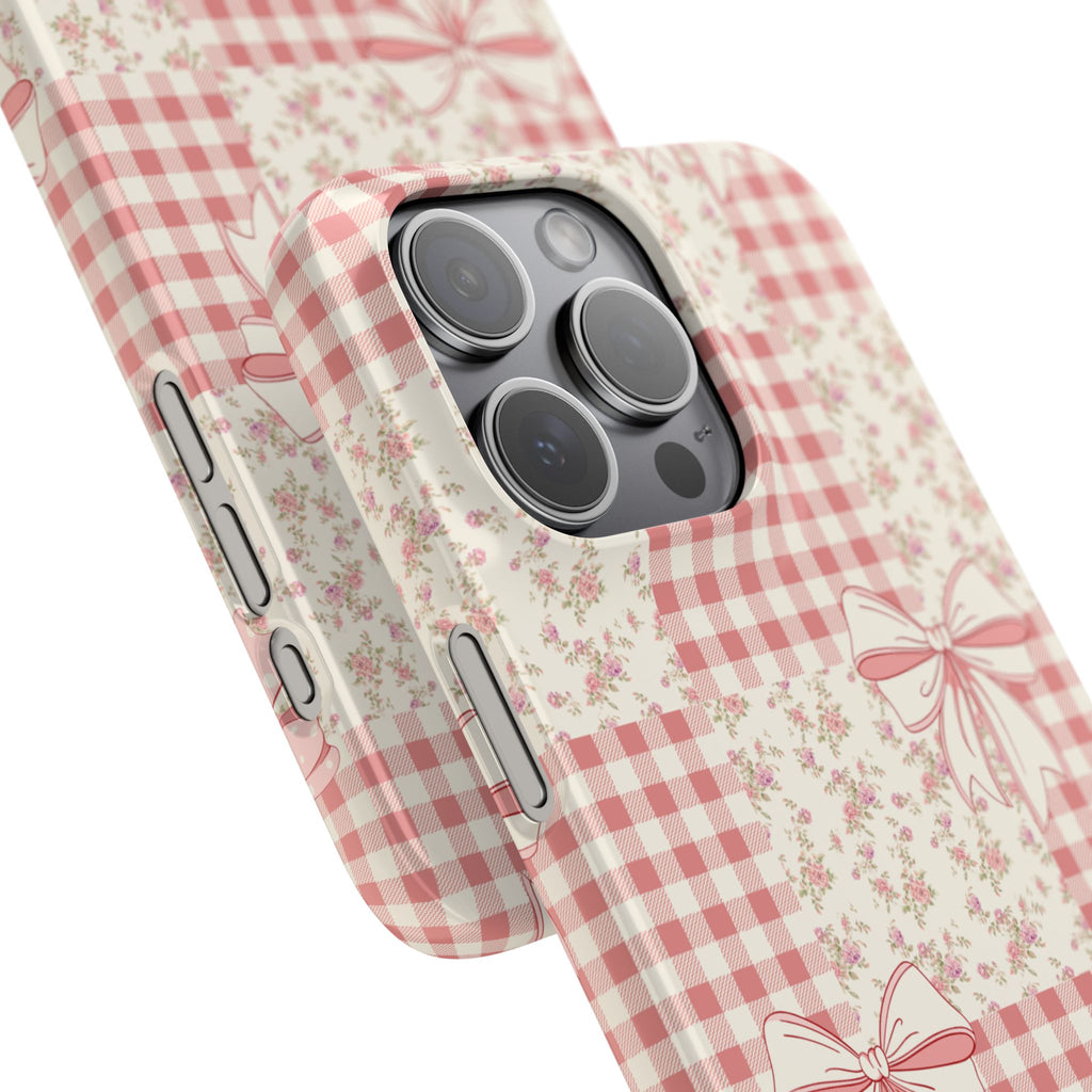 Pink Bow Patchwork Case