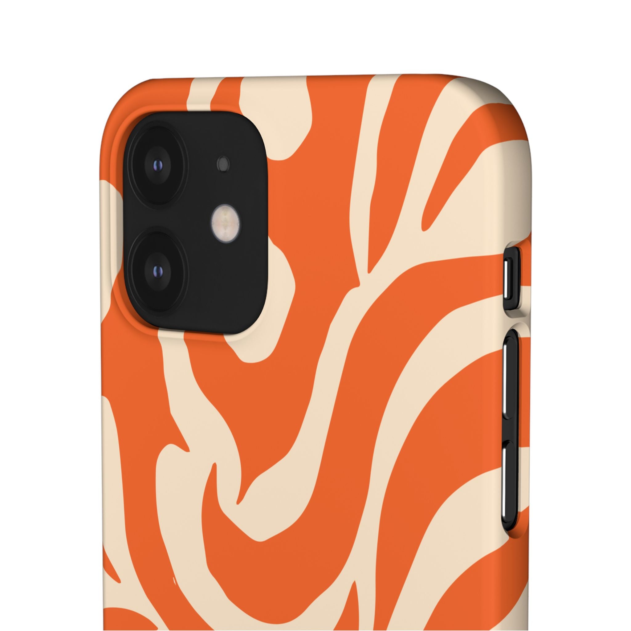 Orange Swirl Phone Case — Retro Abstract iPhone Snap Case