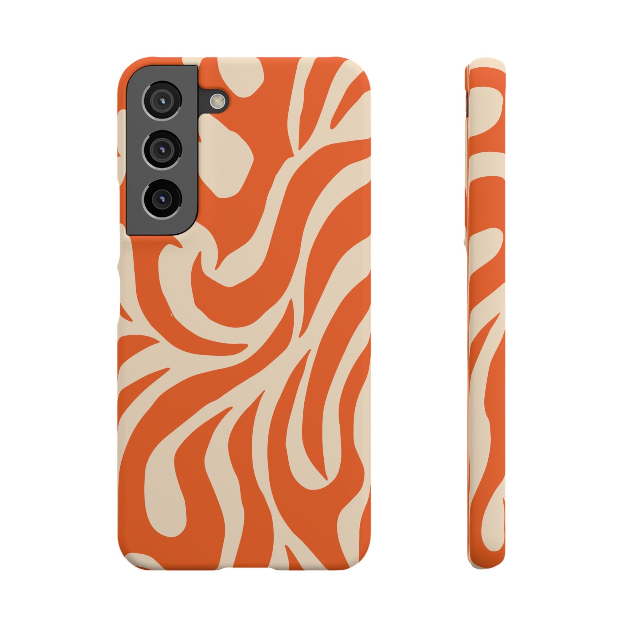 Orange Swirl Phone Case — Retro Abstract iPhone Snap Case