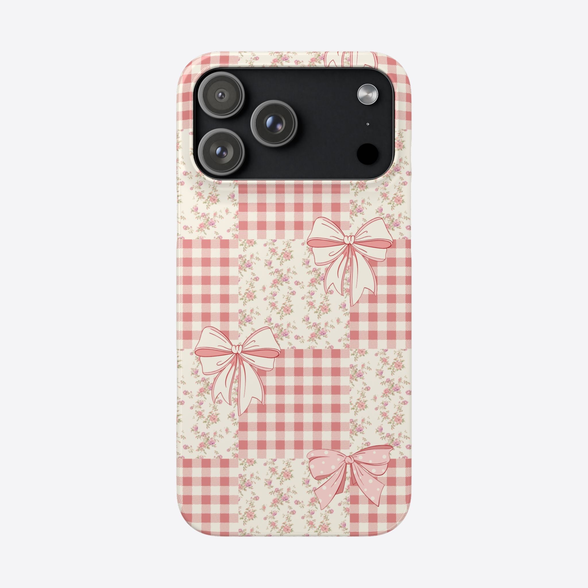 Pink Bow Patchwork Case