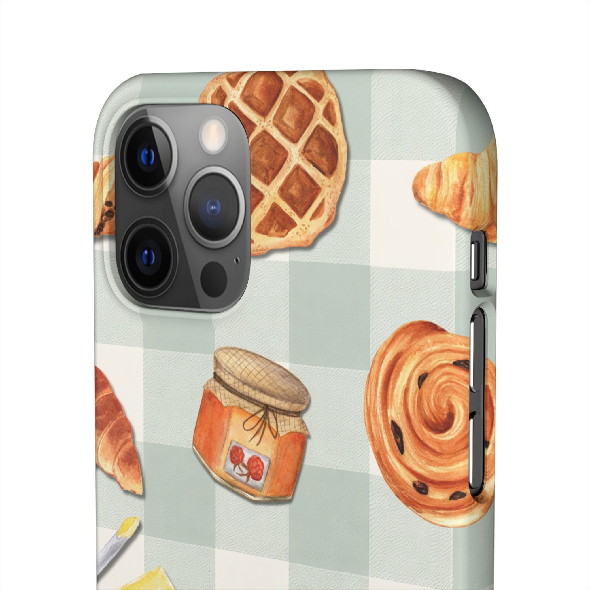 Bakery Breakfast Phone Case — Cute Pastry Pattern Snap Case