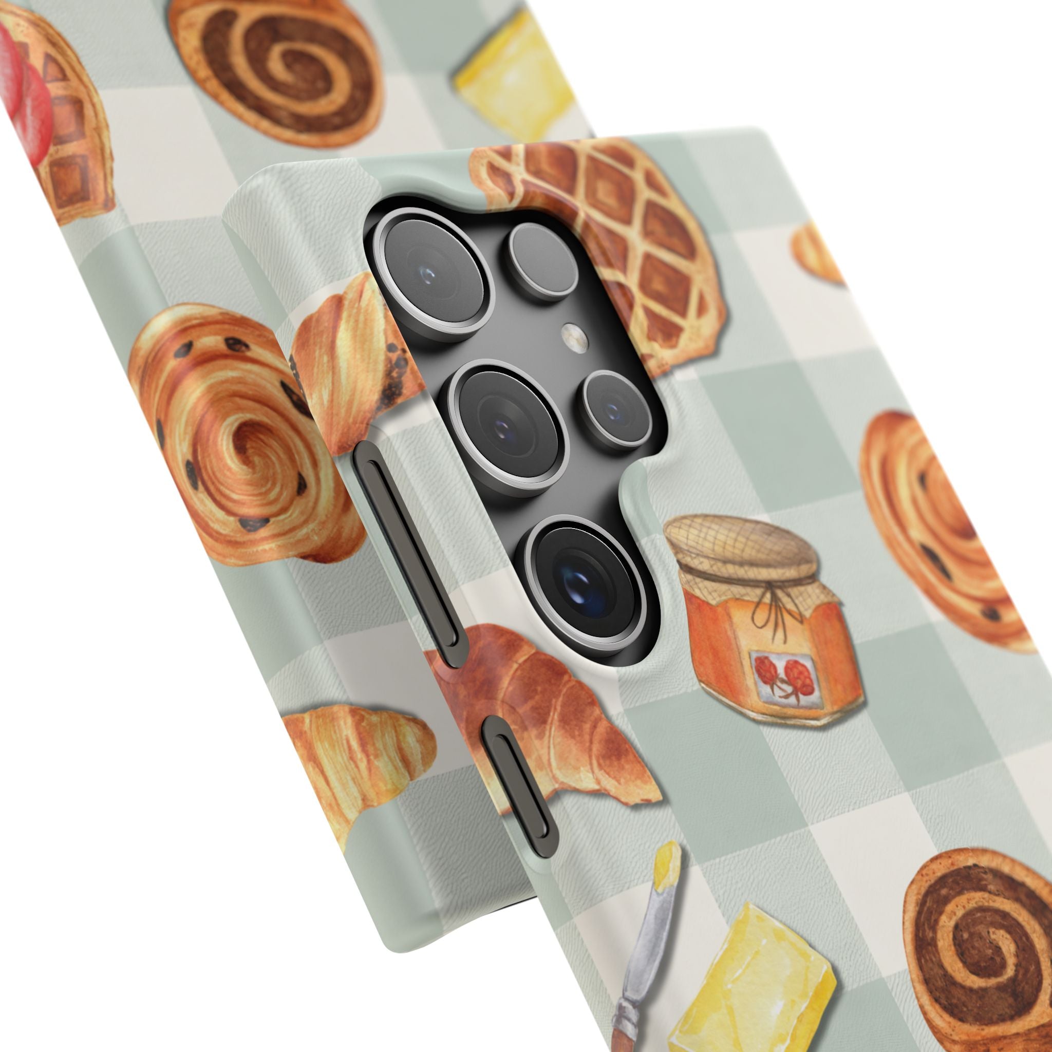 Bakery Breakfast Phone Case — Cute Pastry Pattern Snap Case