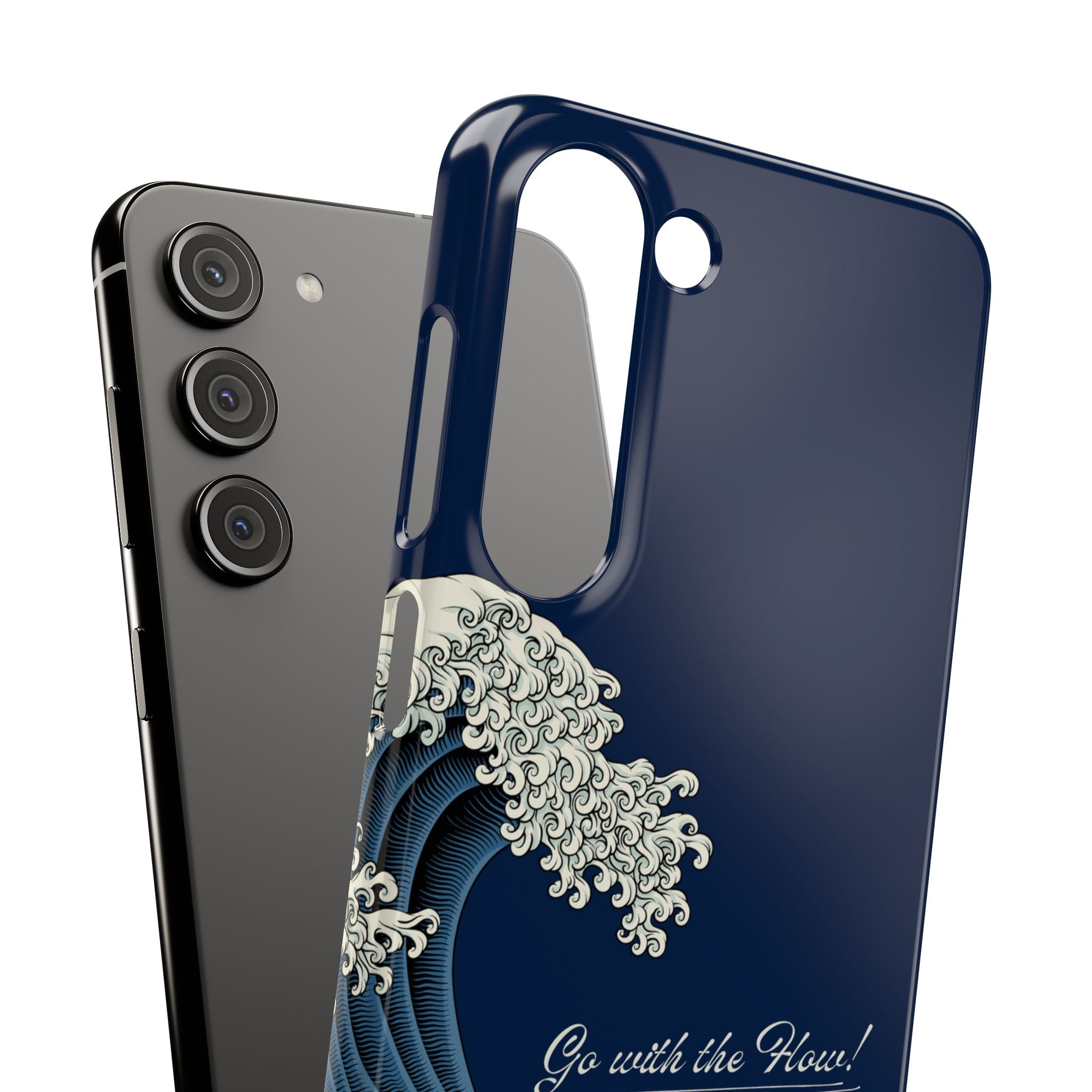 Phone Case — 'Go with the Flow' Wave Design