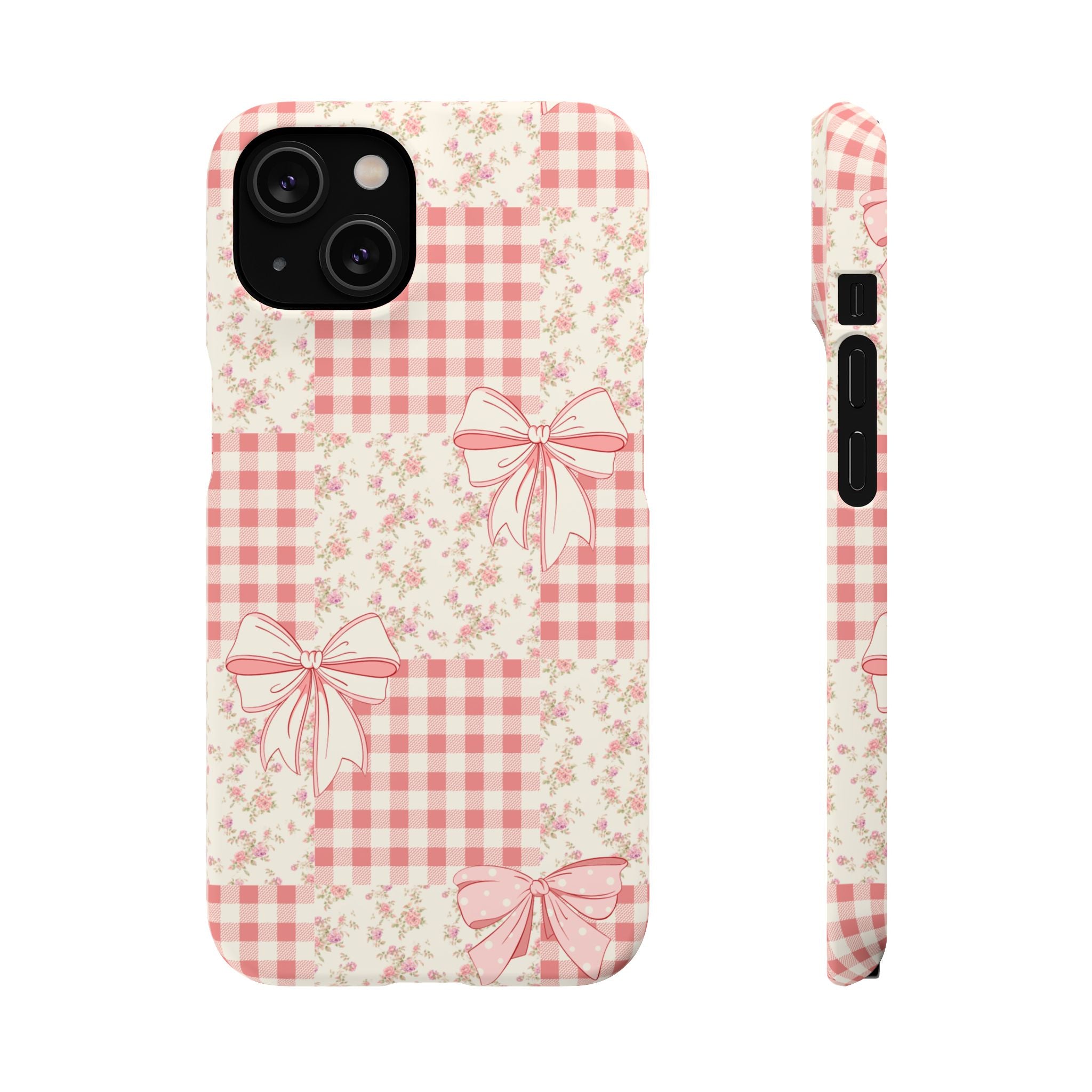 Pink Bow Patchwork Case