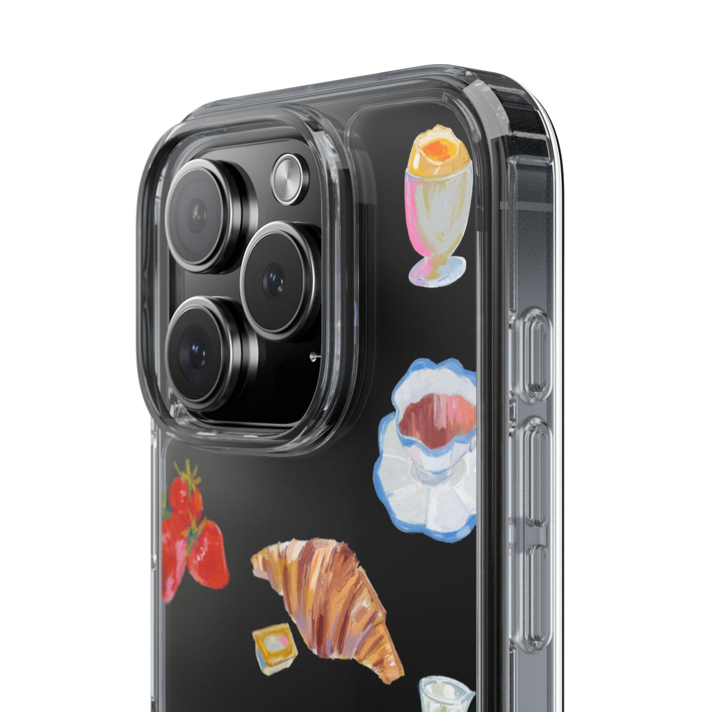 Clear Phone Case — Breakfast Pastries & Brunch Icons Clear Case
