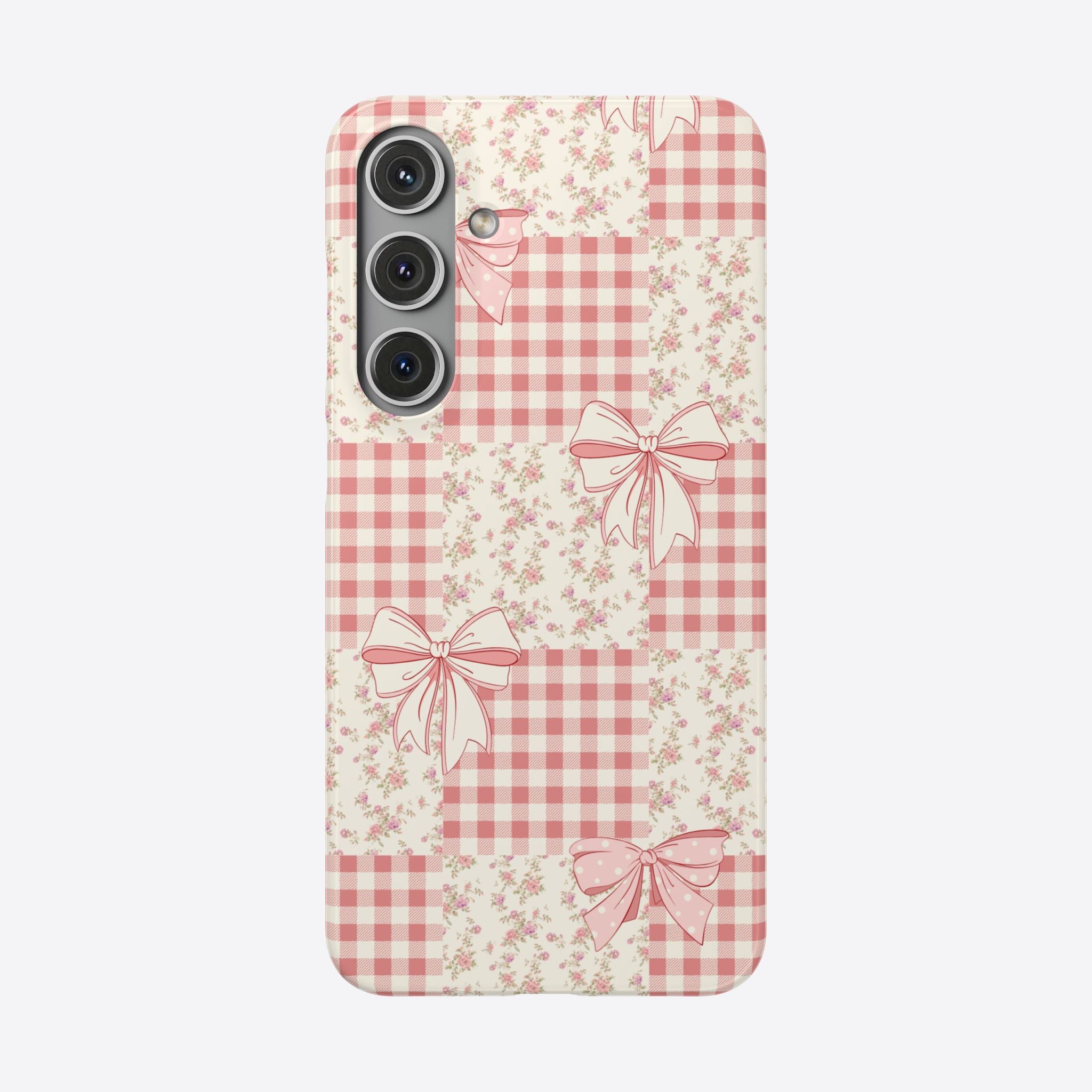 Pink Bow Patchwork Case
