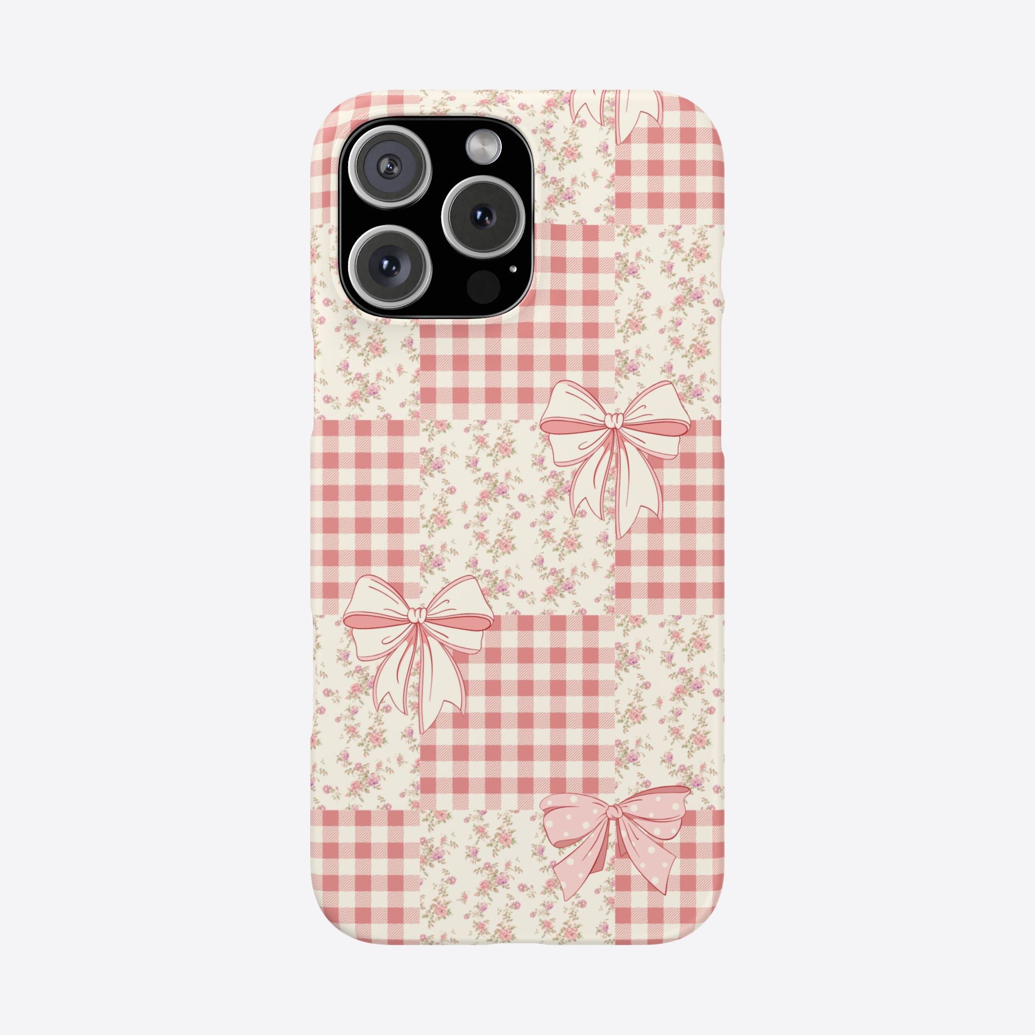 Pink Bow Patchwork Case