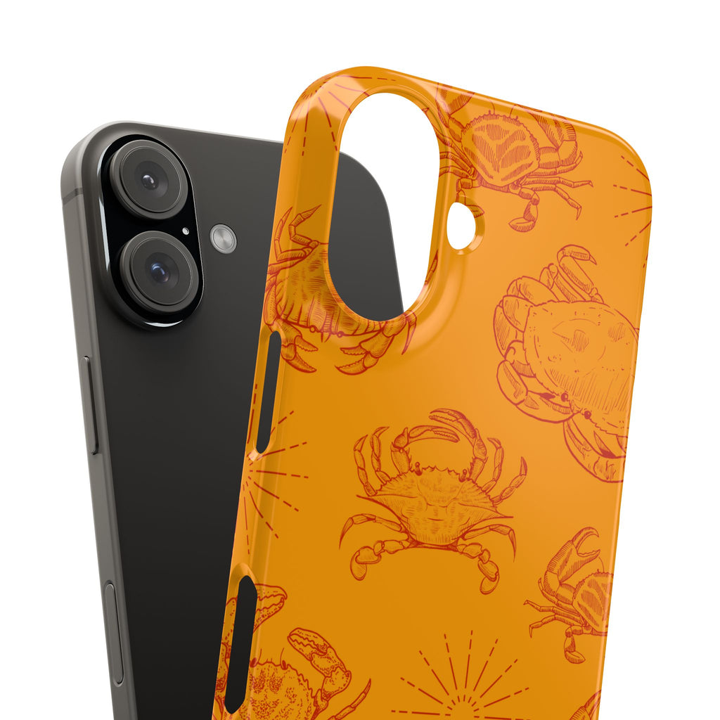 Crab Pattern Snap Case – Orange Coastal Phone Cover