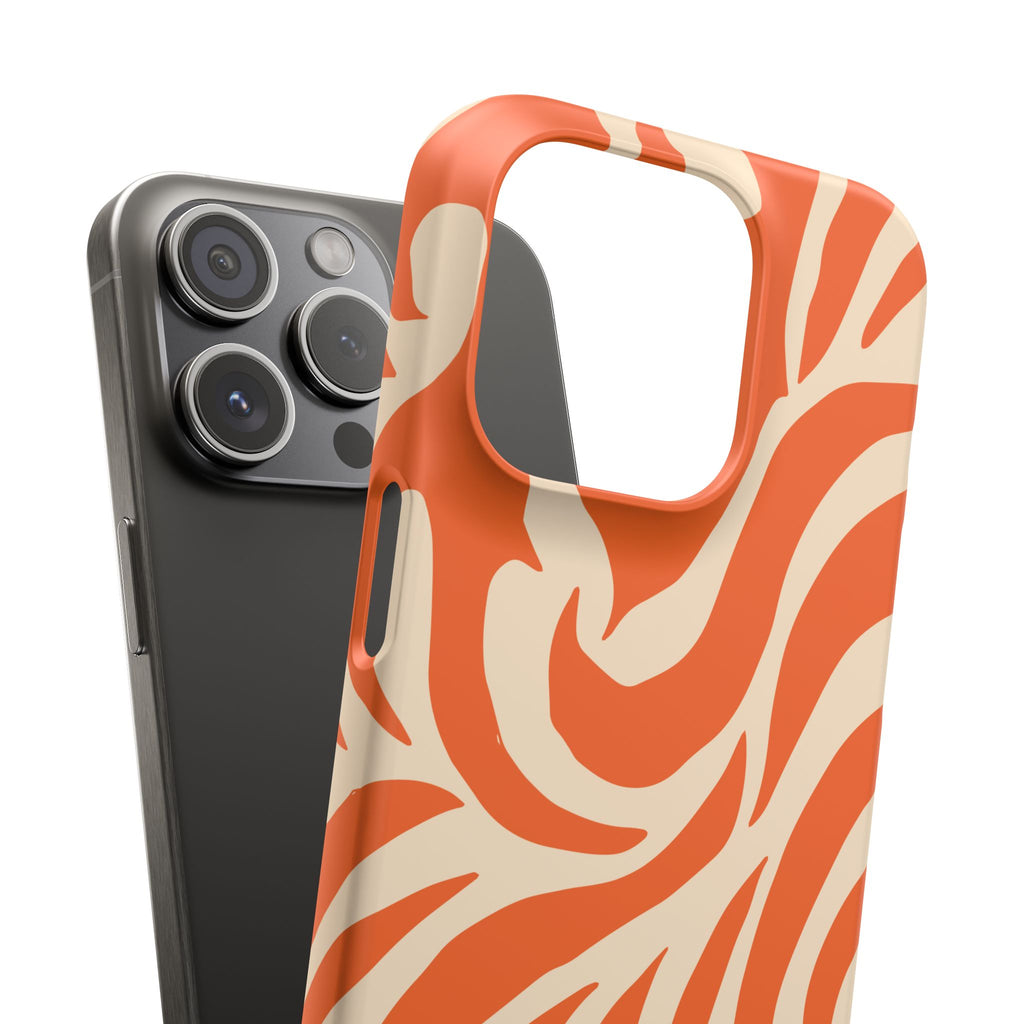 Orange Swirl Phone Case — Retro Abstract iPhone Snap Case