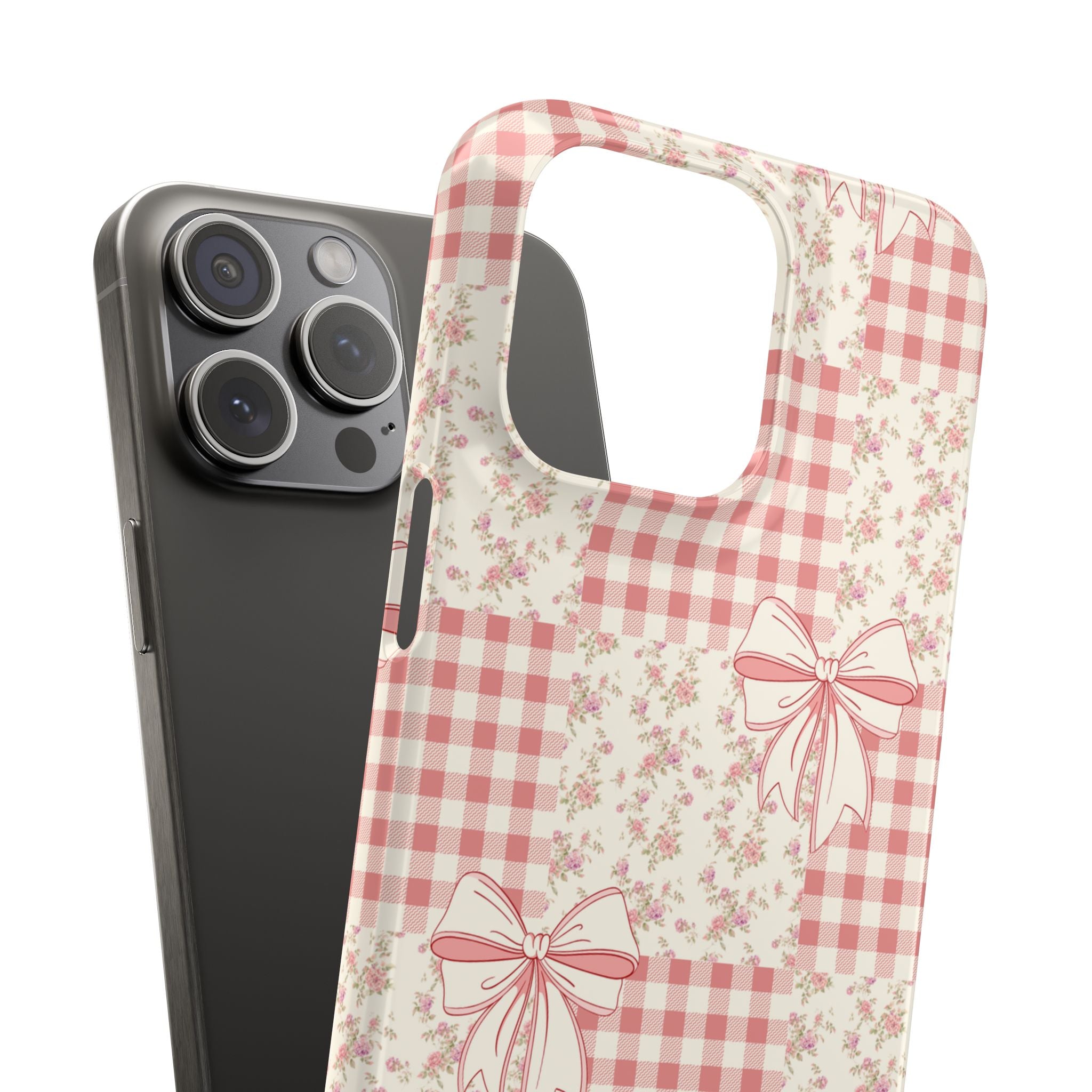 Pink Bow Patchwork Case