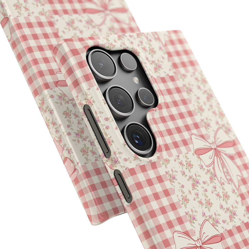 Pink Bow Patchwork Case
