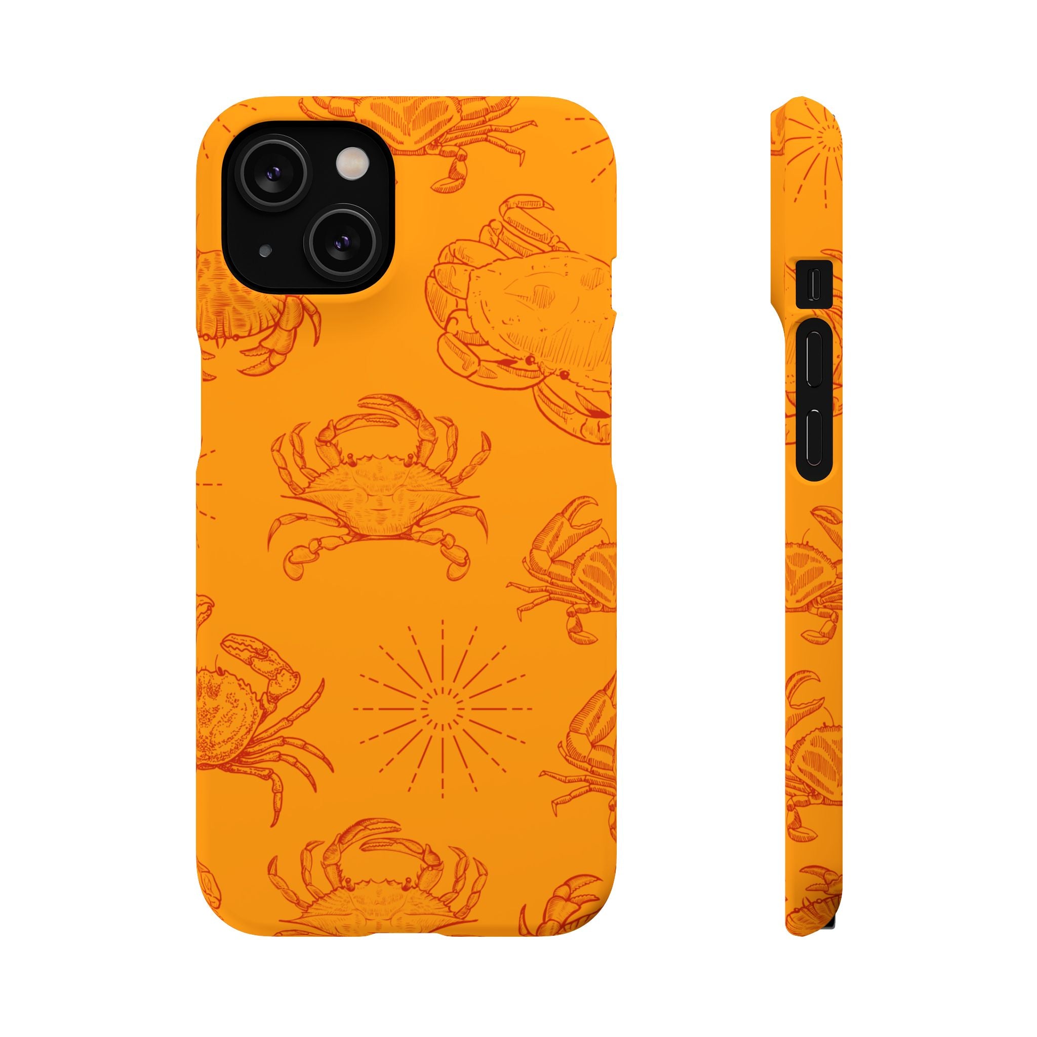 Crab Pattern Snap Case – Orange Coastal Phone Cover